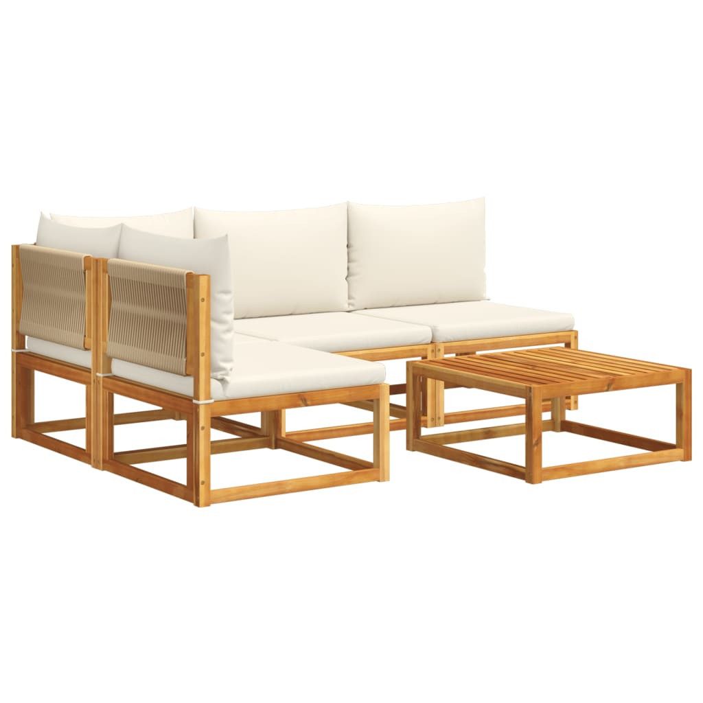 vidaXL Loungesofa 5-tlg. Garten-Sofagarnitur mit Kissen günstig online kaufen