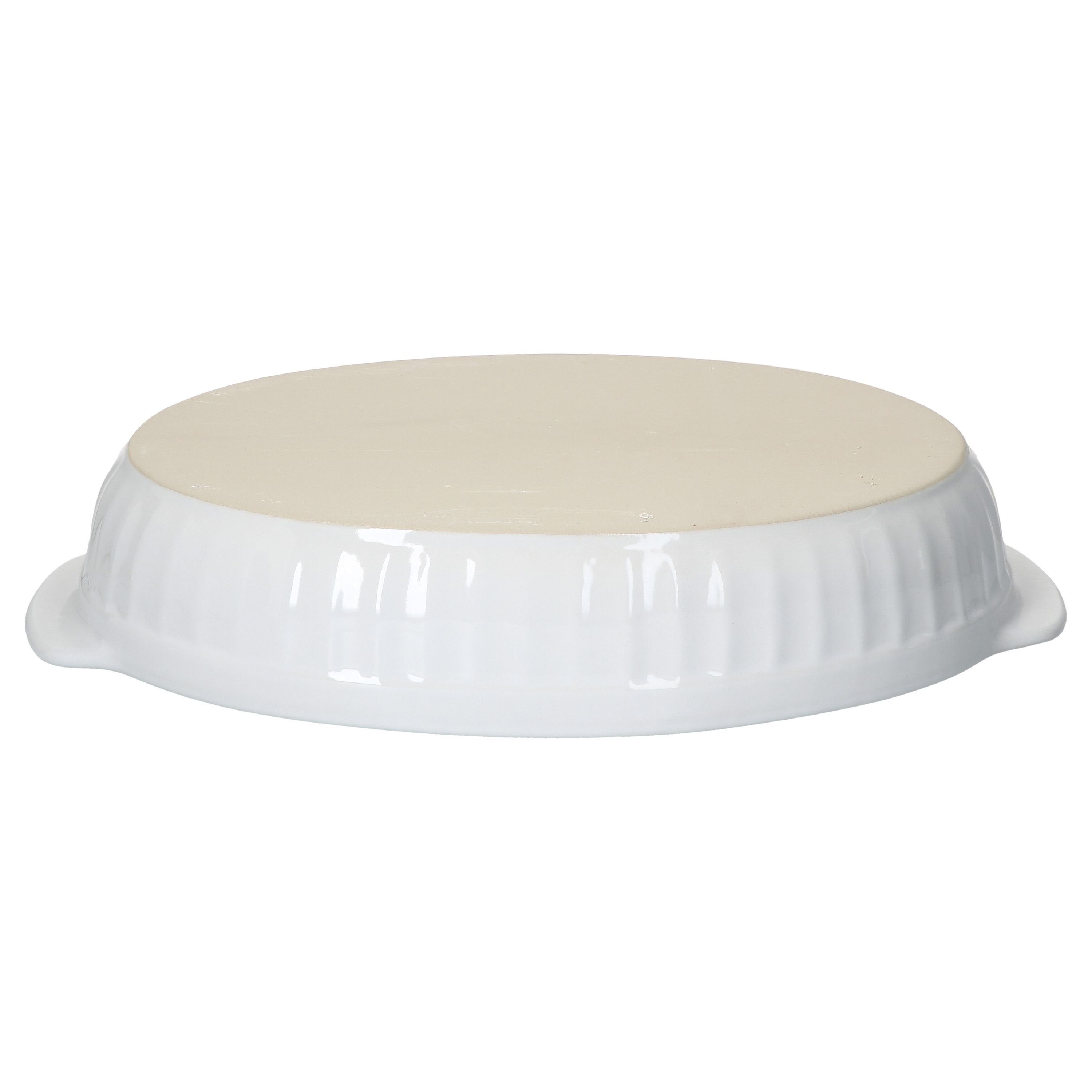 MamboCat Auflaufform Arte Regal Henkel 01 mit - 03845, Steingut Auflaufform Nr. groß oval weiß