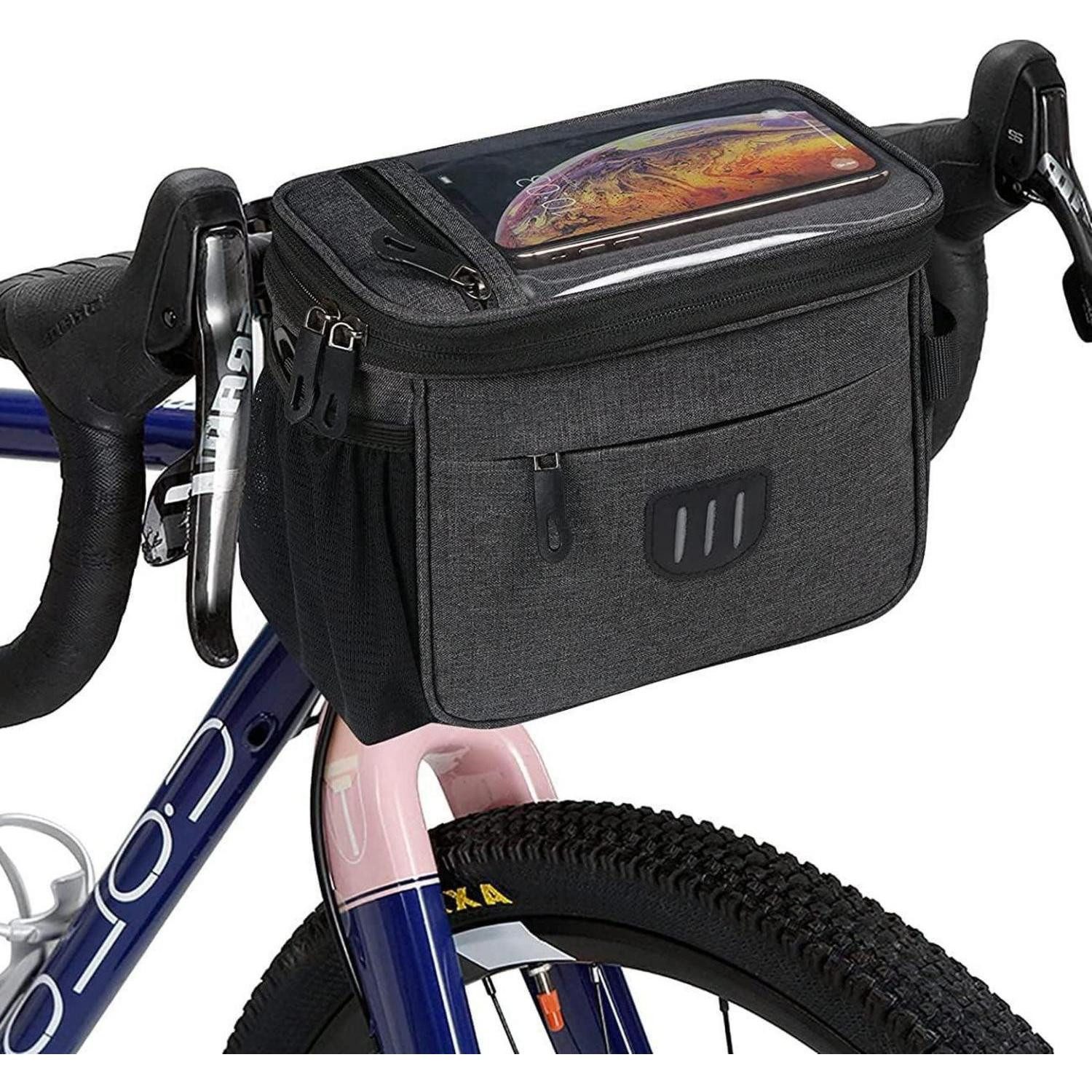 Lenkertasche Fahrradkorb 6L Wasserdichter Vorne Tasche mit TPU-Touchscreen Und