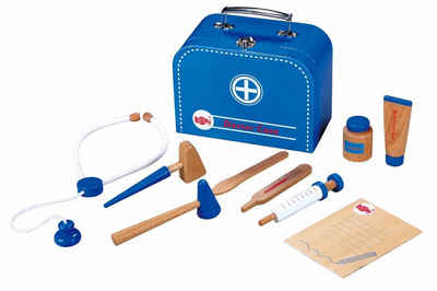 Lelin Spielzeug-Arztkoffer 50011 Doktorkoffer mit Holzzubehör - 10 teilig