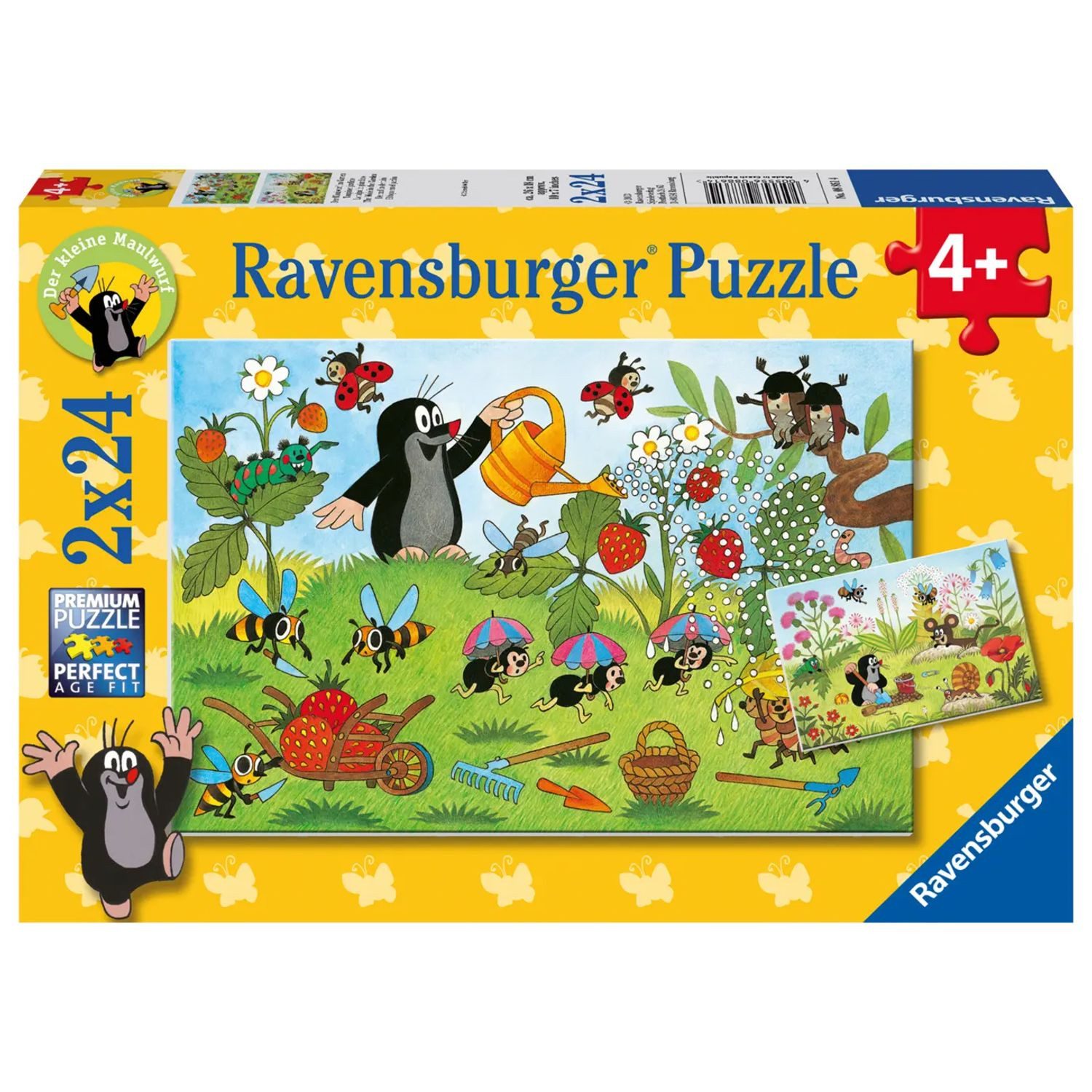 Puzzle Kinderpuzzle 2x24 Teile - Der kleine Maulwurf - Der Maulwurf im Garten