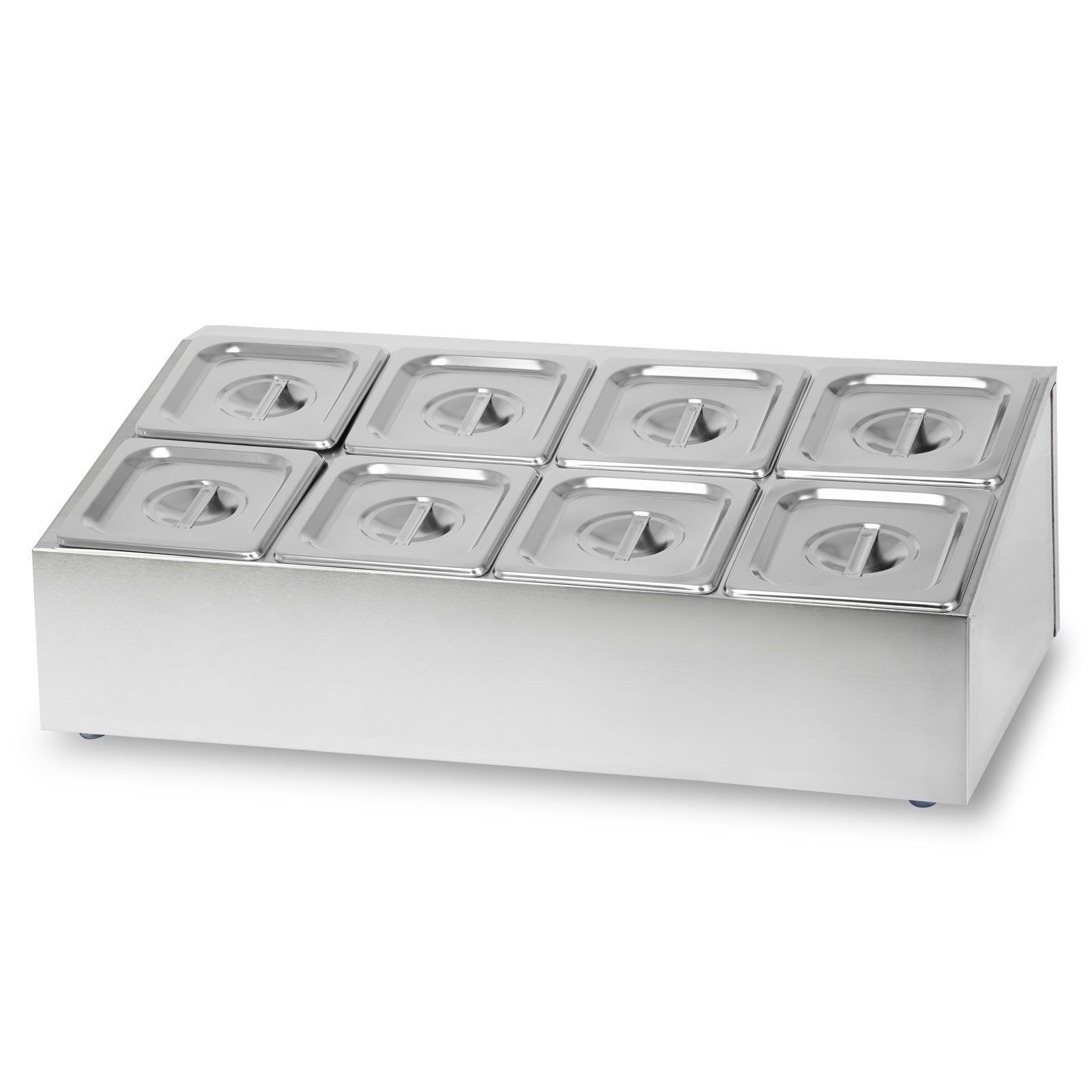 vertes Speisenwärmer 2 x 4 x 1/6 GN Gastronorm, (100mm Tief, Hygienisch Rostfrei Kratzfest Temperaturbeständig von -40 bis 300°C), für Bain Marie und Vielseitigen Einsatz in Gastronomie