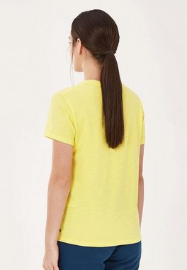 ORGANICATION T-Shirt Basic T-Shirt aus Bio-Baumwolle mit V-Ausschnitt in Lemonade