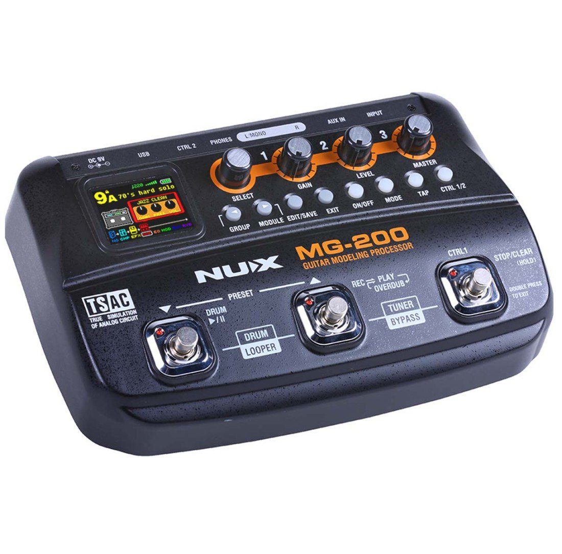 Nux E-Gitarre NUX MG-200 Multi-Effektgerät mit Looper