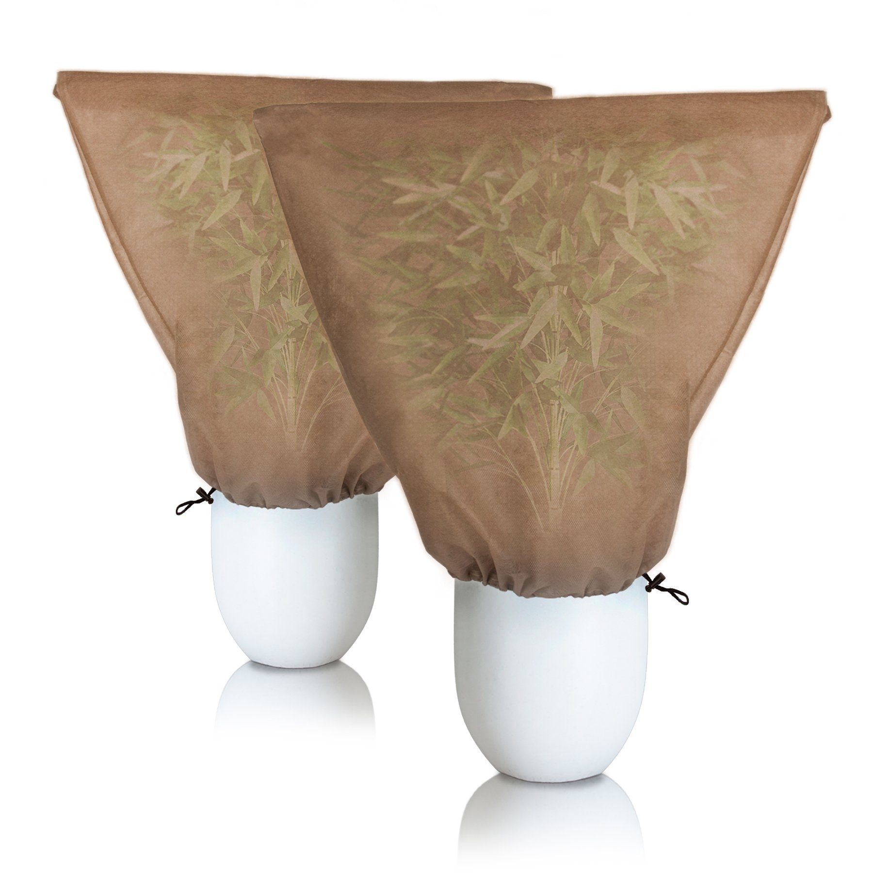 BigDean Winterschutzvlies 2er Set XXL Winterschutz Kübelpflanzensack 120 x 180 cm BRAUN, (Set, 2-St., 2er), Vlies, Winterschutz, Schutzhaube, Für Kübelpflanzen