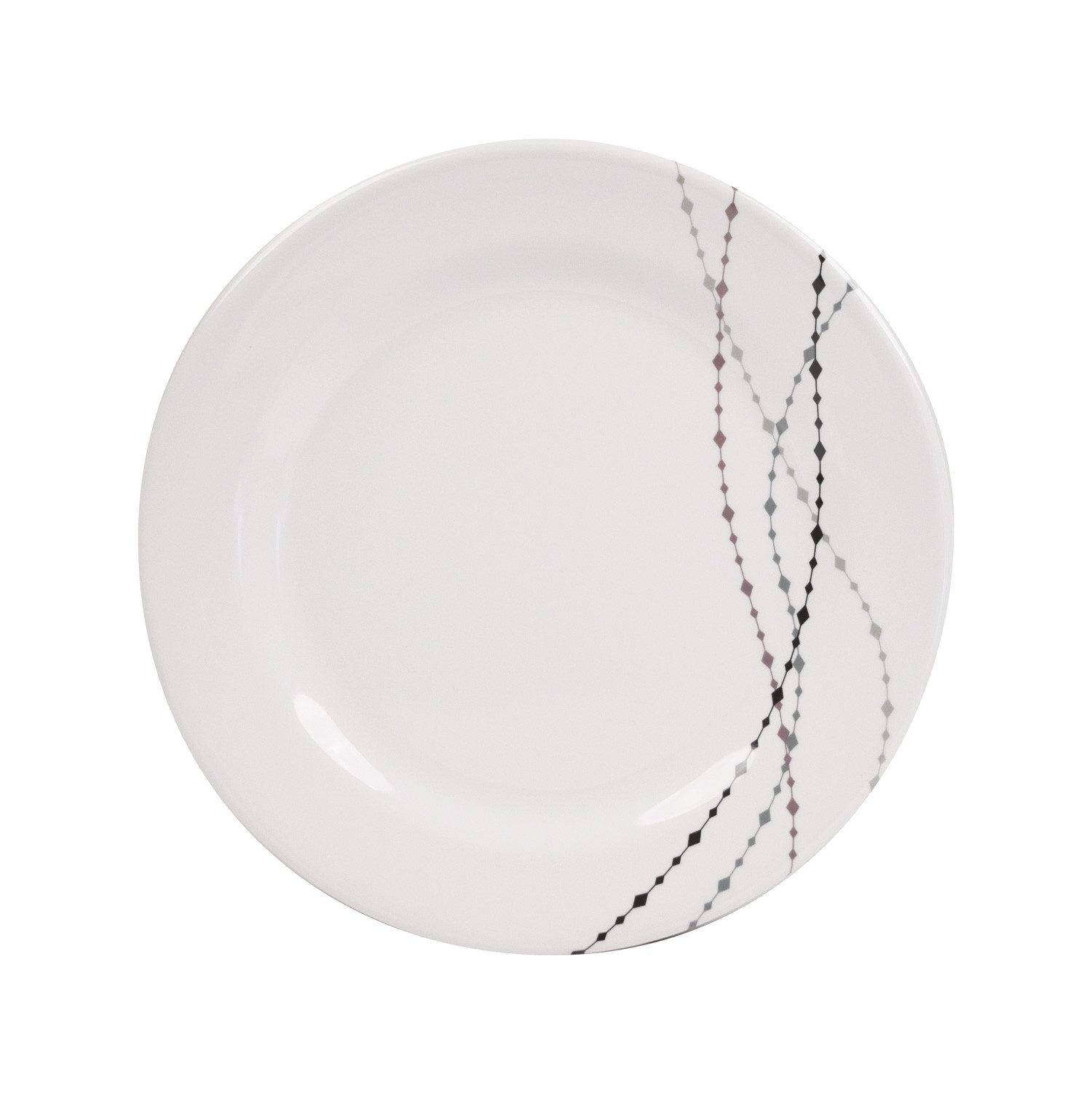 HEKERS Geschirr-Set 100% Melamin Geschirr (4-24 teilig) Line elfen/grau (rund) (16-tlg) – Bild 3 von 5