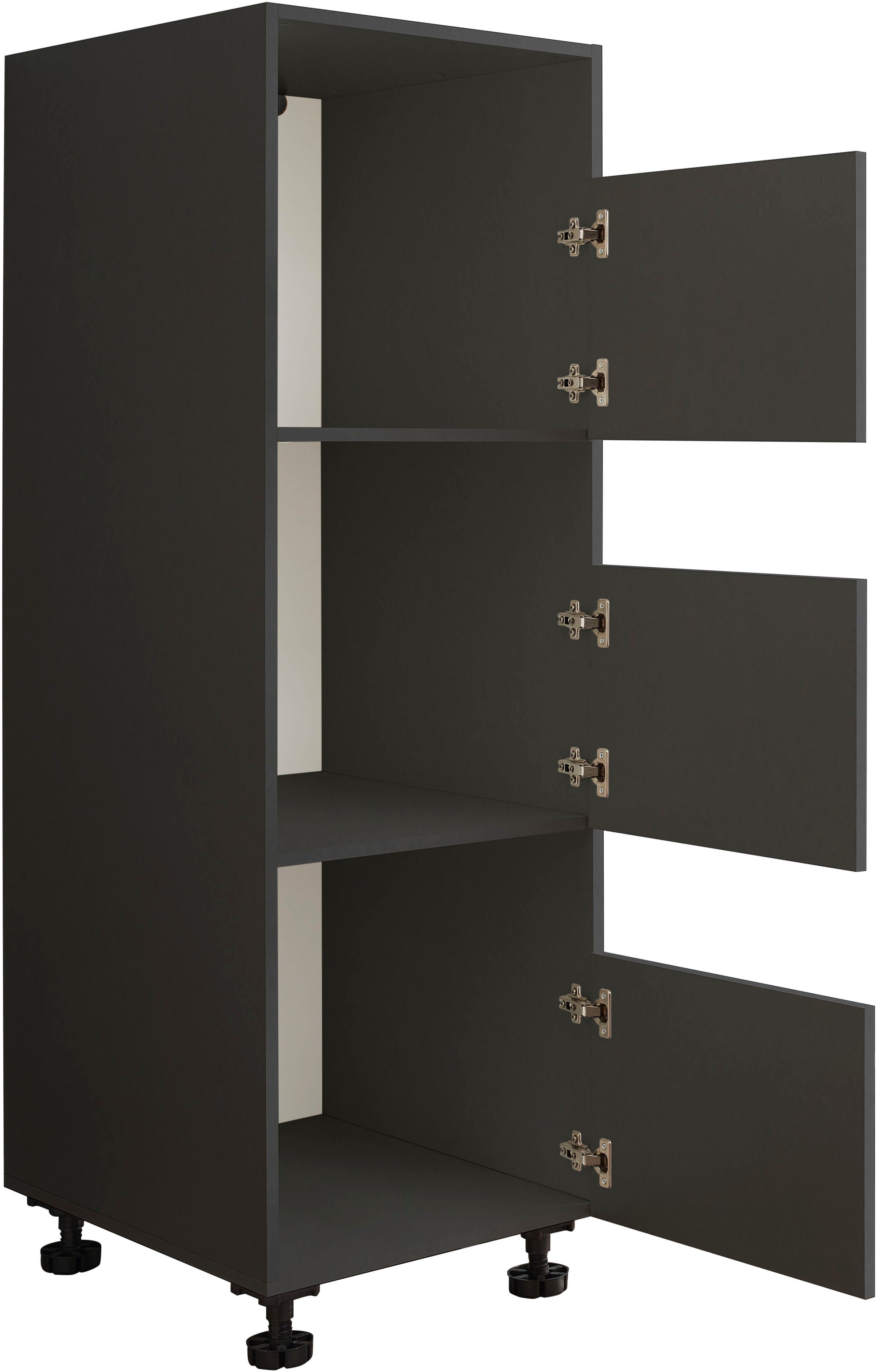 Laundreezy Wäscheschrank LAUNDREEZY LDO50 Breite 50 cm, höhenverstellbare Füße, Soft-Close-Funktion