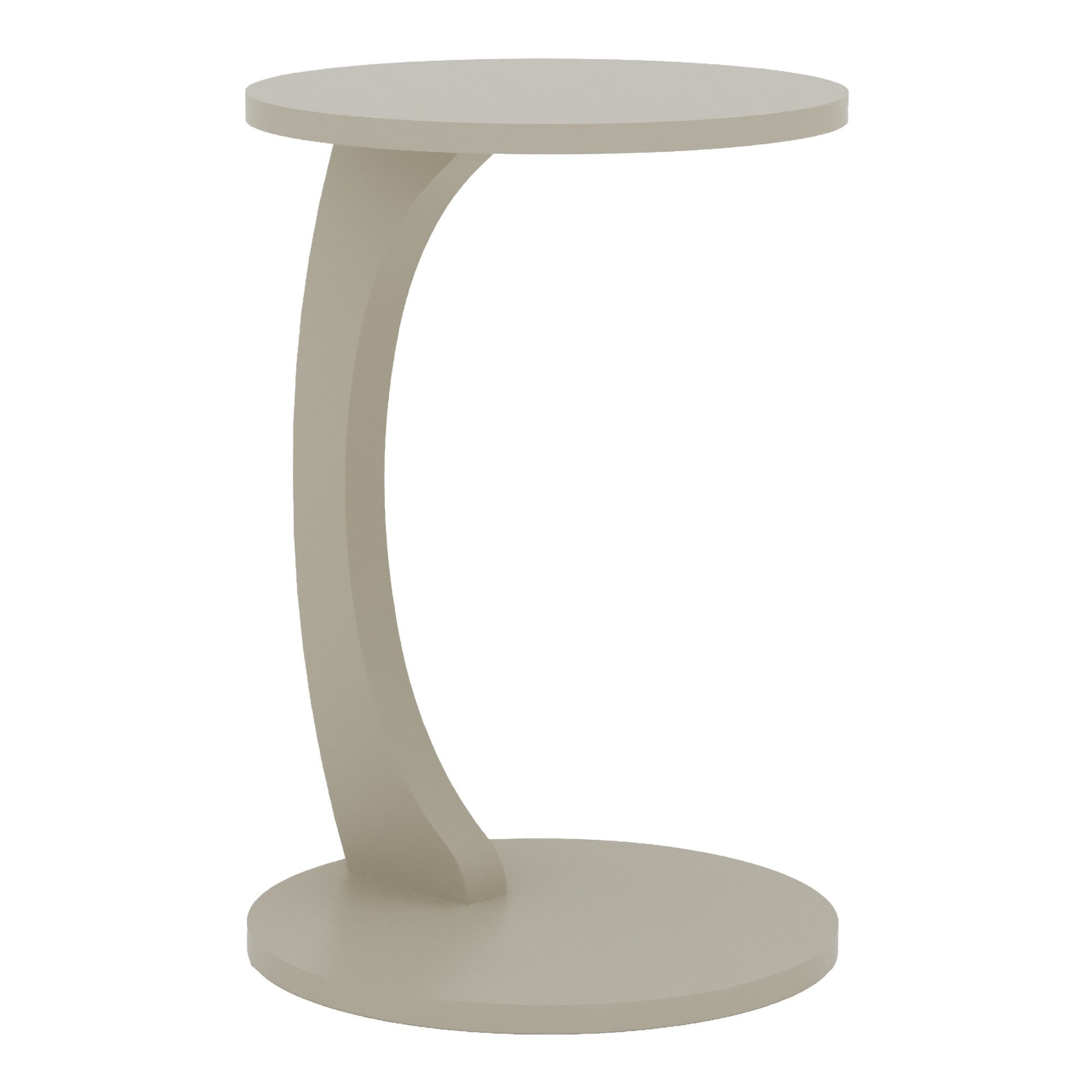 en.casa Beistelltisch, »Holeby« C-Form mit 4 Rollen rund 56 x Ø 38 cm Sands günstig online kaufen