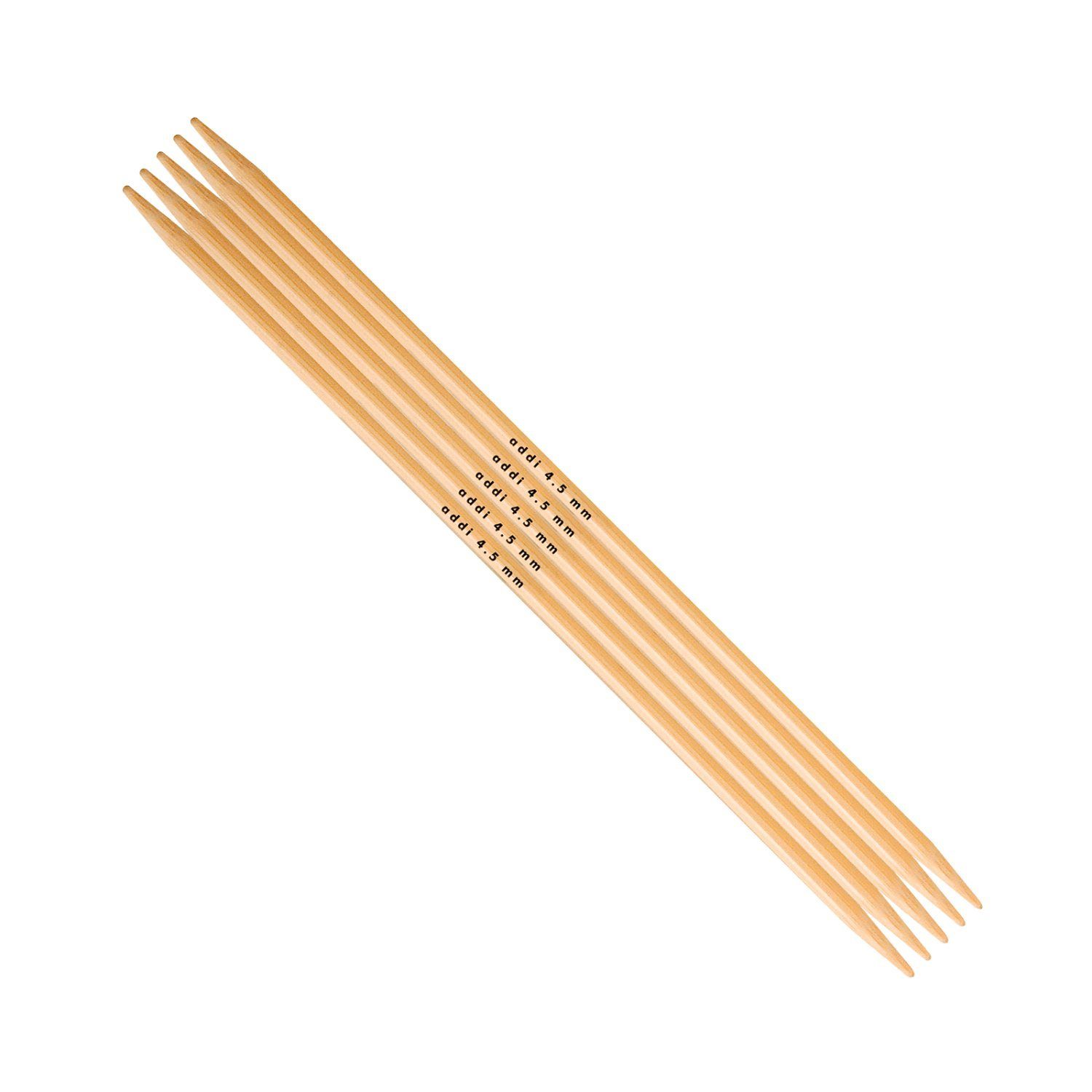 addi Stecknadeln Strumpfstricknadel addiNature Bamboo Nadelspiel aus Bambus Länge 15 cm, Nadelspiel in verschiedenen Stärken