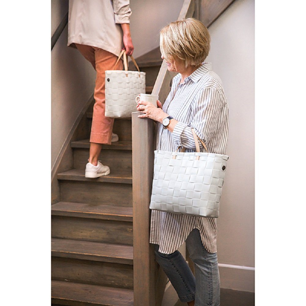 BY HANDED geflochten grey misty Schulter Handed By Bag grau SHOPPER Korb Einkaufsshopper PETITE Tasche