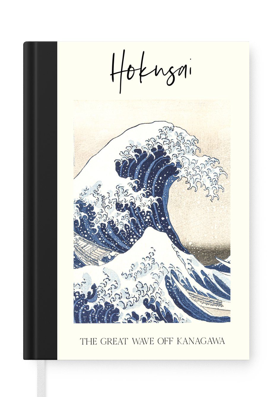 MuchoWow Notizbuch Japanische Kunst - Die große Welle vor Kanagawa - Hokusai, Journal, Merkzettel, Tagebuch, Notizheft, A5, 98 Seiten, Haushaltsbuch