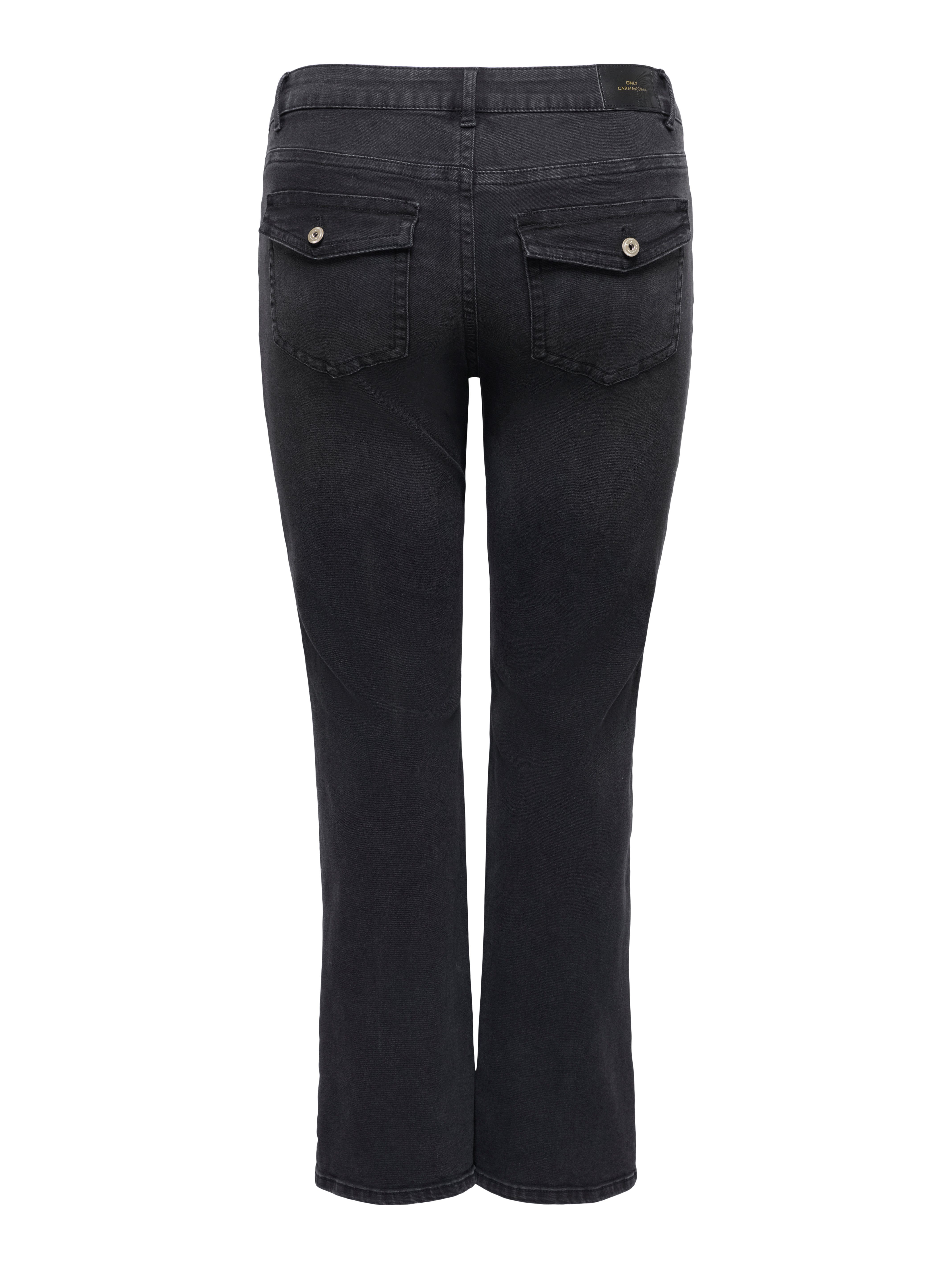 ONLY CARMAKOMA Bootcut-Jeans CARPHOEBE REG BACK POC FLA PIM342 NOOS Baumwollmischung, Regular Waist