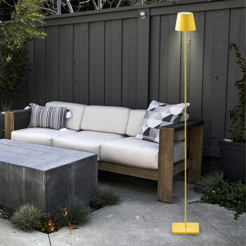 SIGOR Außen-Stehlampe, LED-Leuchtmittel fest verbaut, Warmweiß, Stehlampe Akku kabellos Stehleuchte Outdoor Akku Stehlampe kabellos