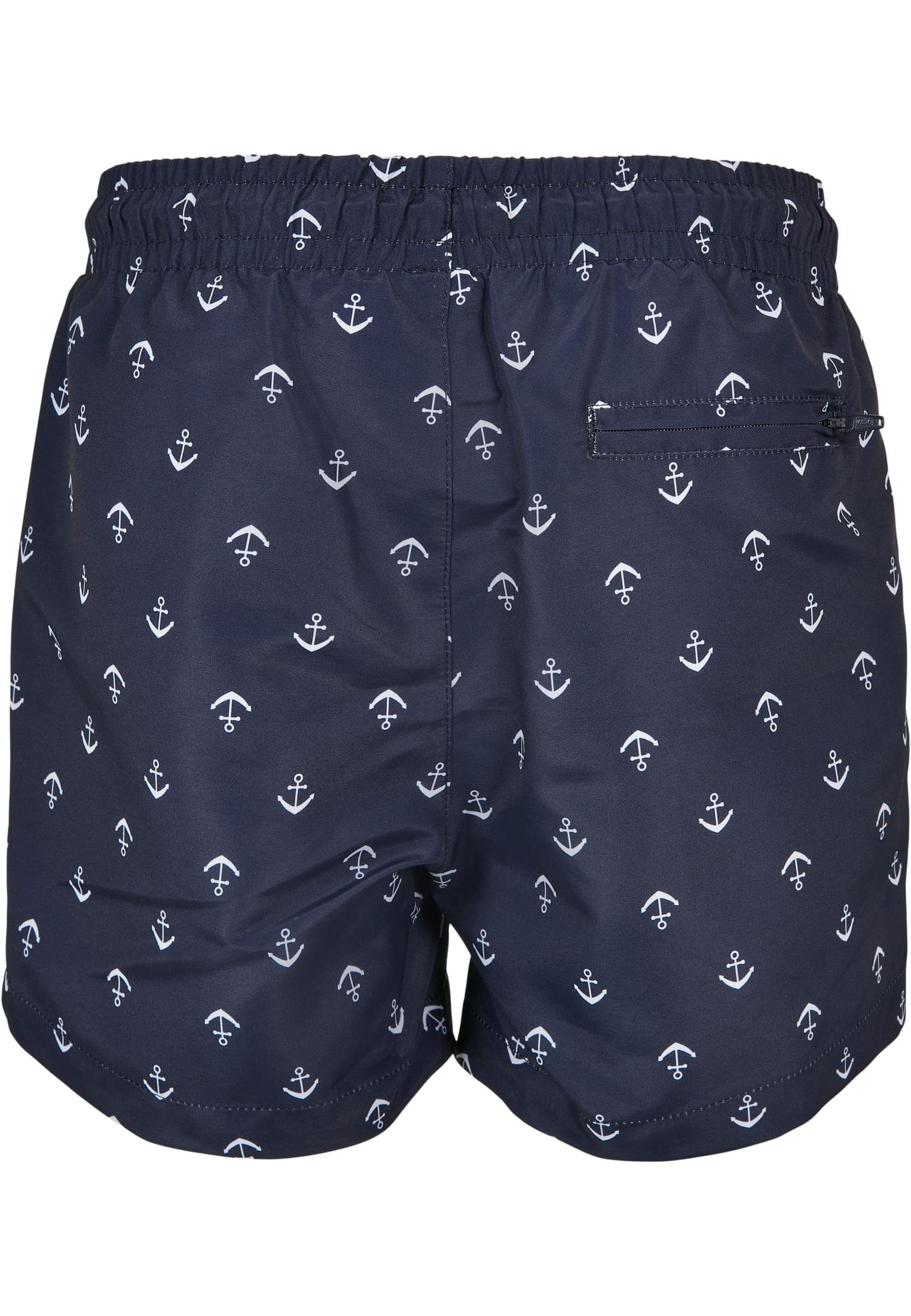 URBAN CLASSICS Badeshorts Boys Swim Herren anchor/navy Pattern Shorts