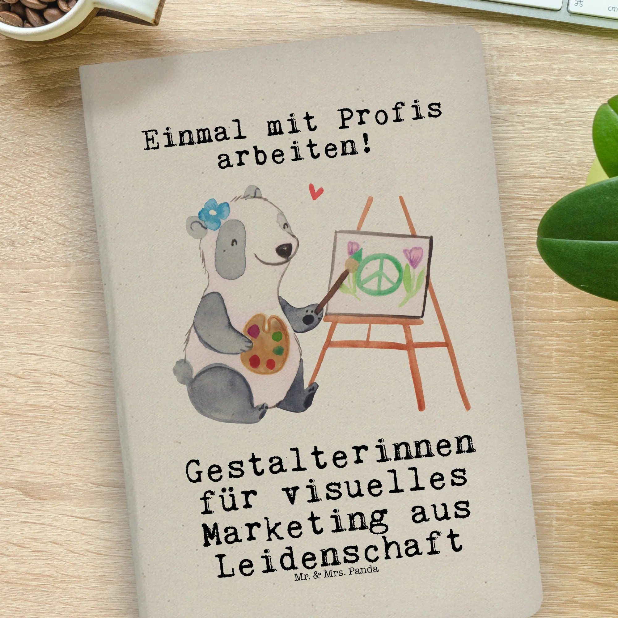Thumbnail - Mr. & Mrs. Panda Notizbuch Gestalterinnen für visuelles Marketing Leidenschaft - Transparent - G Mr. & Mrs. Panda, Premi...