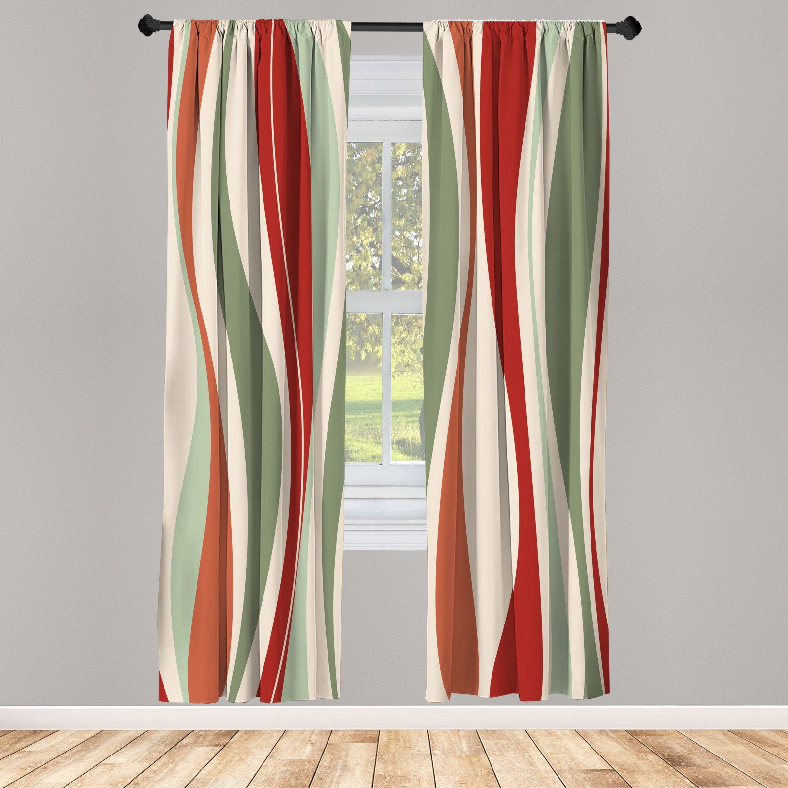 Gardine »Fensterbehandlungen 2 Panel Set für Wohnzimmer ...