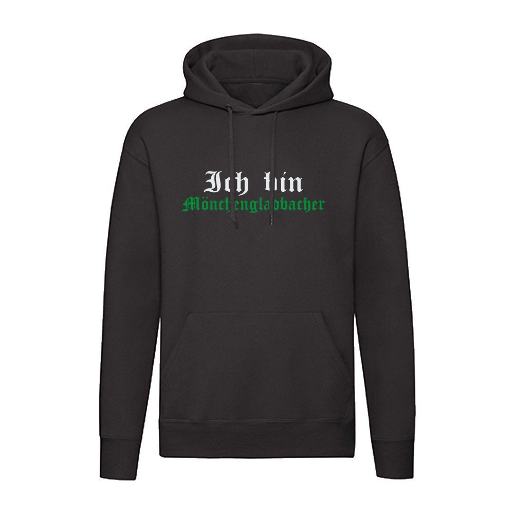 G-graphics Hoodie Ich bin Mönchengladbacher – ein Leben lang mit Rückendruck Unisex Pullover mit einem Motiv für den echten Fan