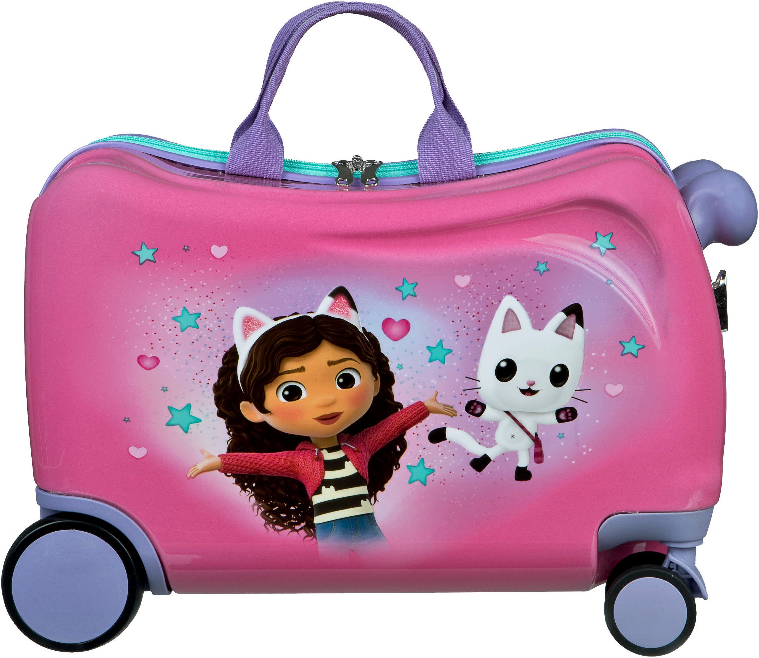 UNDERCOVER Kinderkoffer Ride-on Trolley, Gabby's Dollhouse, 4 Rollen, zum sitzen und ziehen