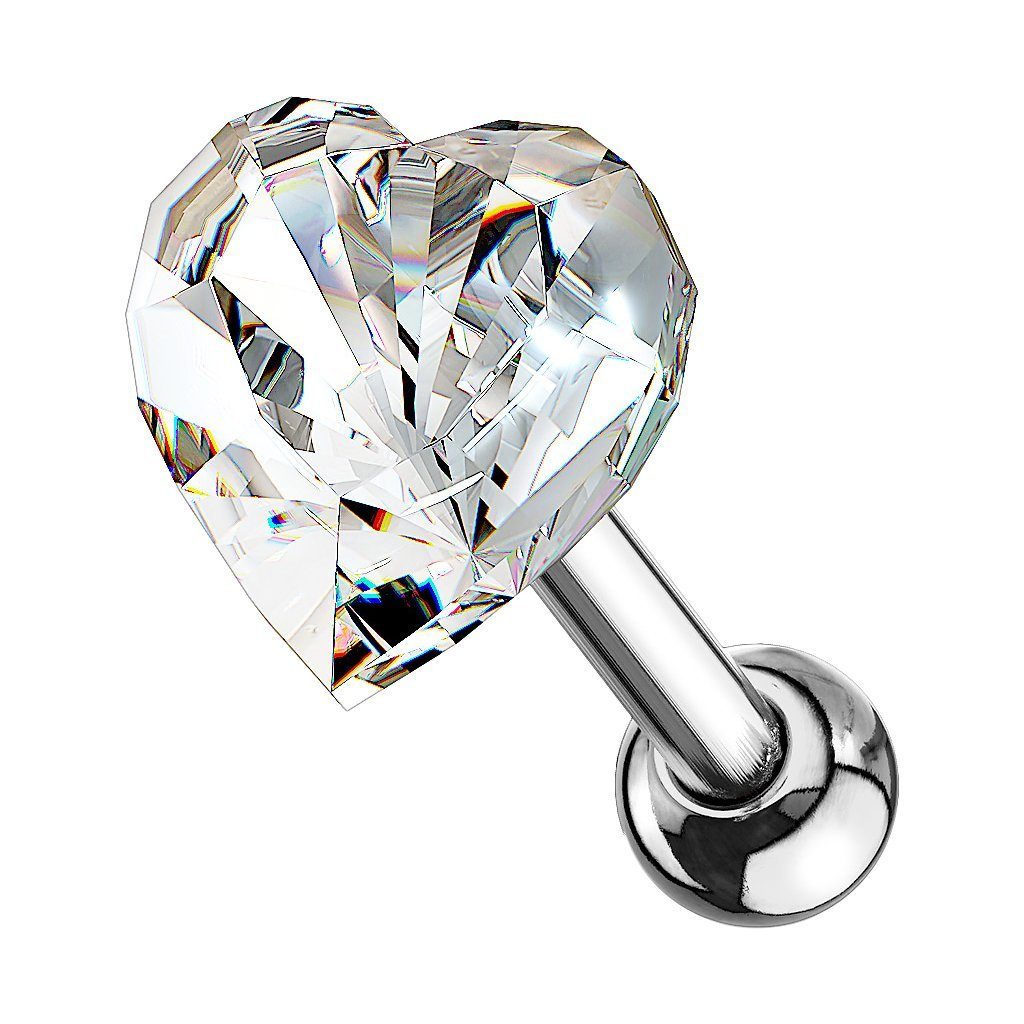 Taffstyle Piercing-Set Tragus Knorpel Piercing Kristall Herz Stecker Stud C günstig online kaufen