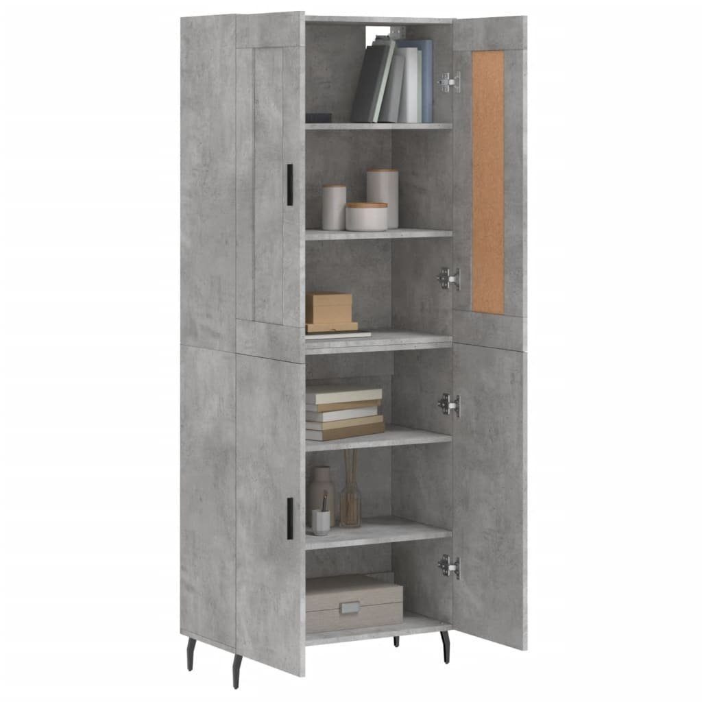 vidaXL Highboard Highboard Betongrau 69,5x34x180 cm günstig online kaufen