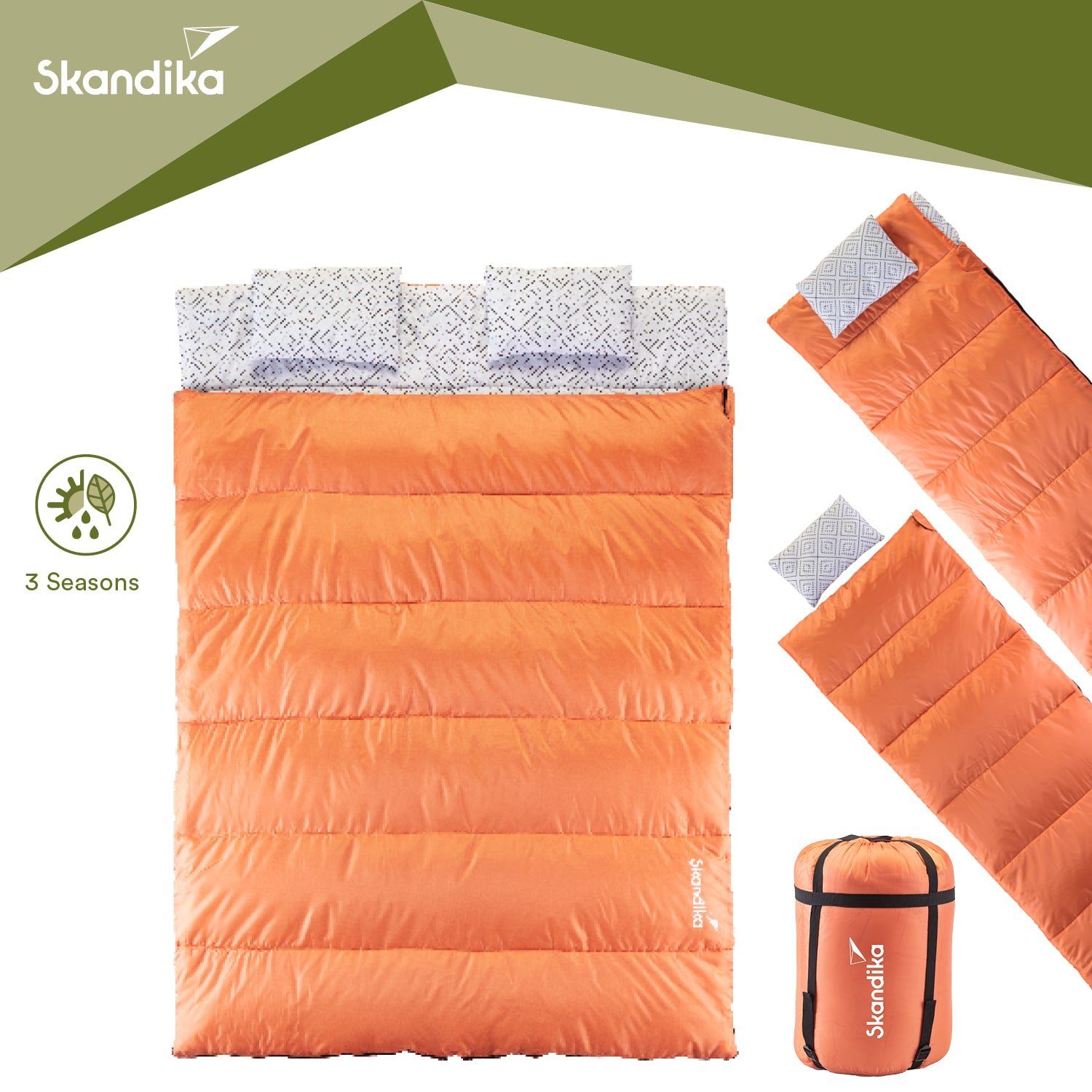 Skandika Doppelschlafsack Iceland Double, atmungsaktive, Trennbar, Innentas günstig online kaufen