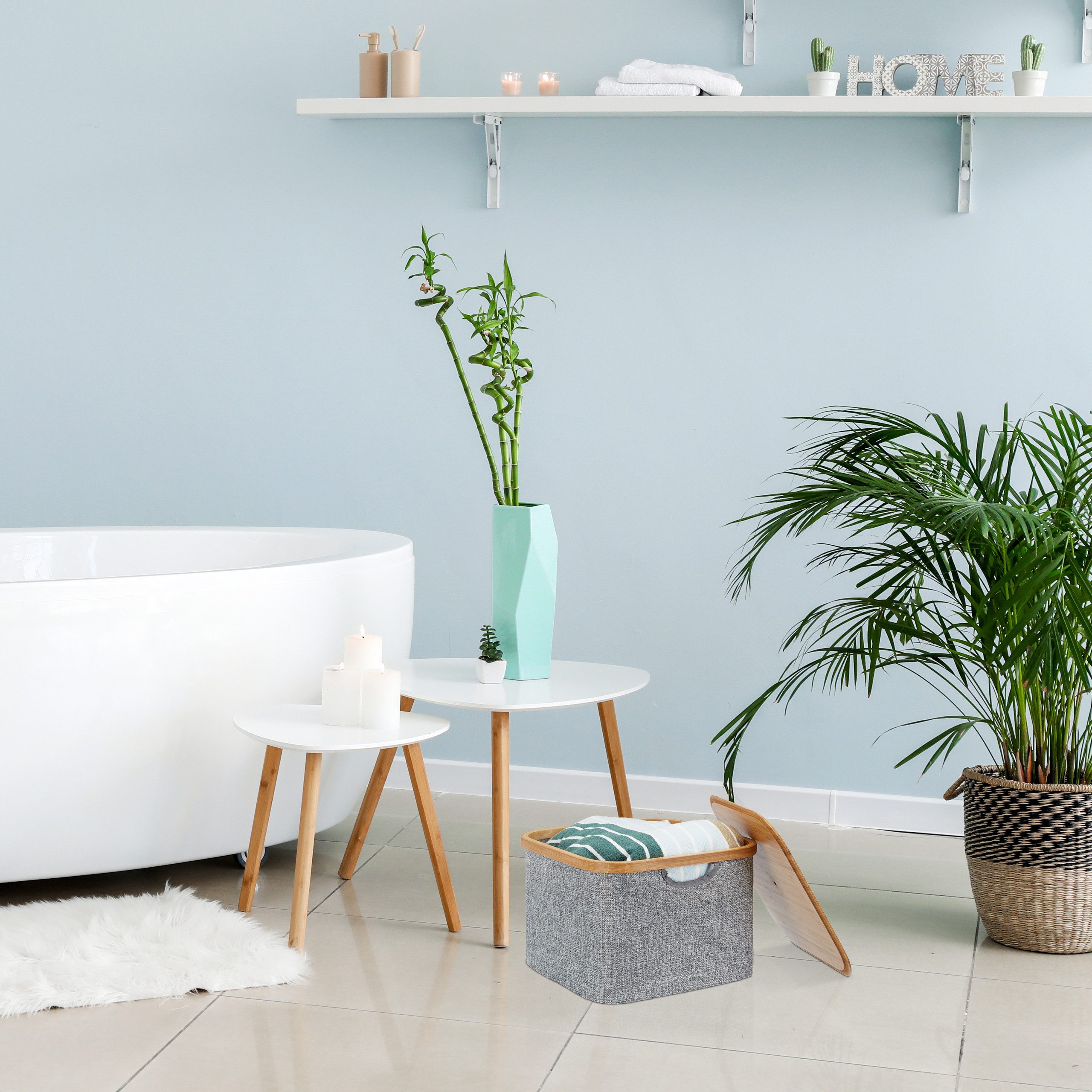 relaxdays Aufbewahrungskorb 2 x Aufbewahrungskorb Stoff günstig online kaufen