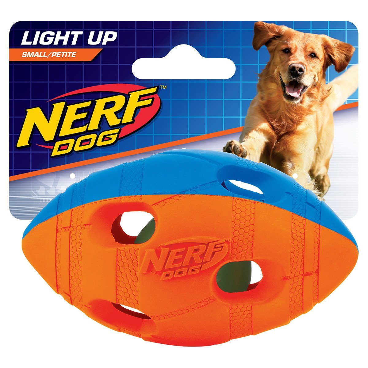 Nerf Dog Outdoor-Spielzeug LED Football zweifarbig