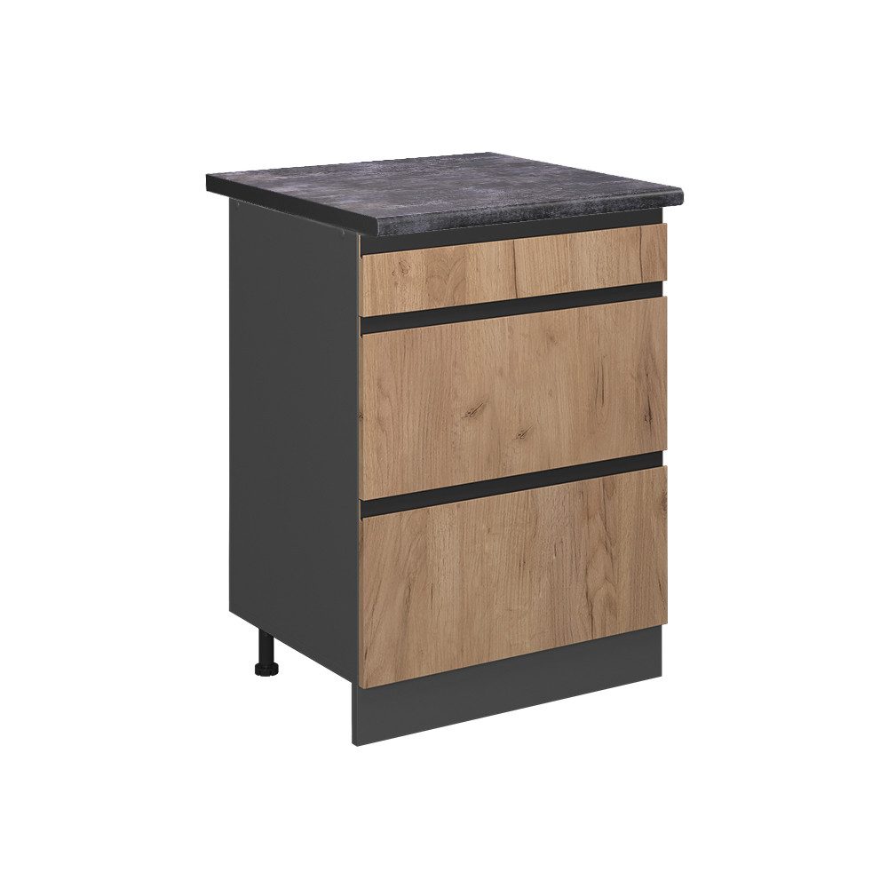 Vicco Unterschrank R-Line, Goldkraft Eiche/Anthrazit, 60 günstig online kaufen