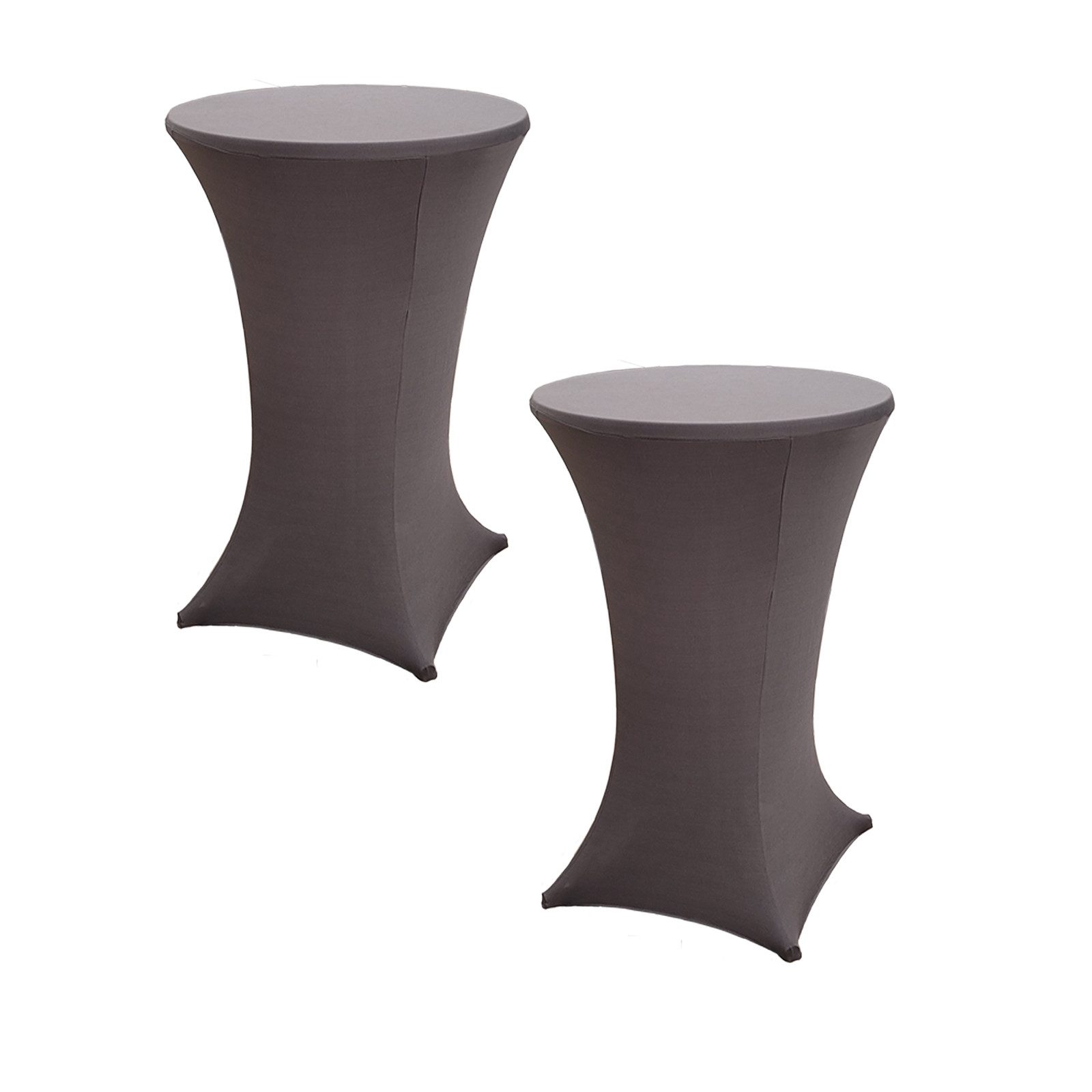 TRUTZHOLM Stehtischhusse 2x Stretch 70 cm anthrazit Tischdecke Husse Bistrotisch Partytisch, strapazierfähig