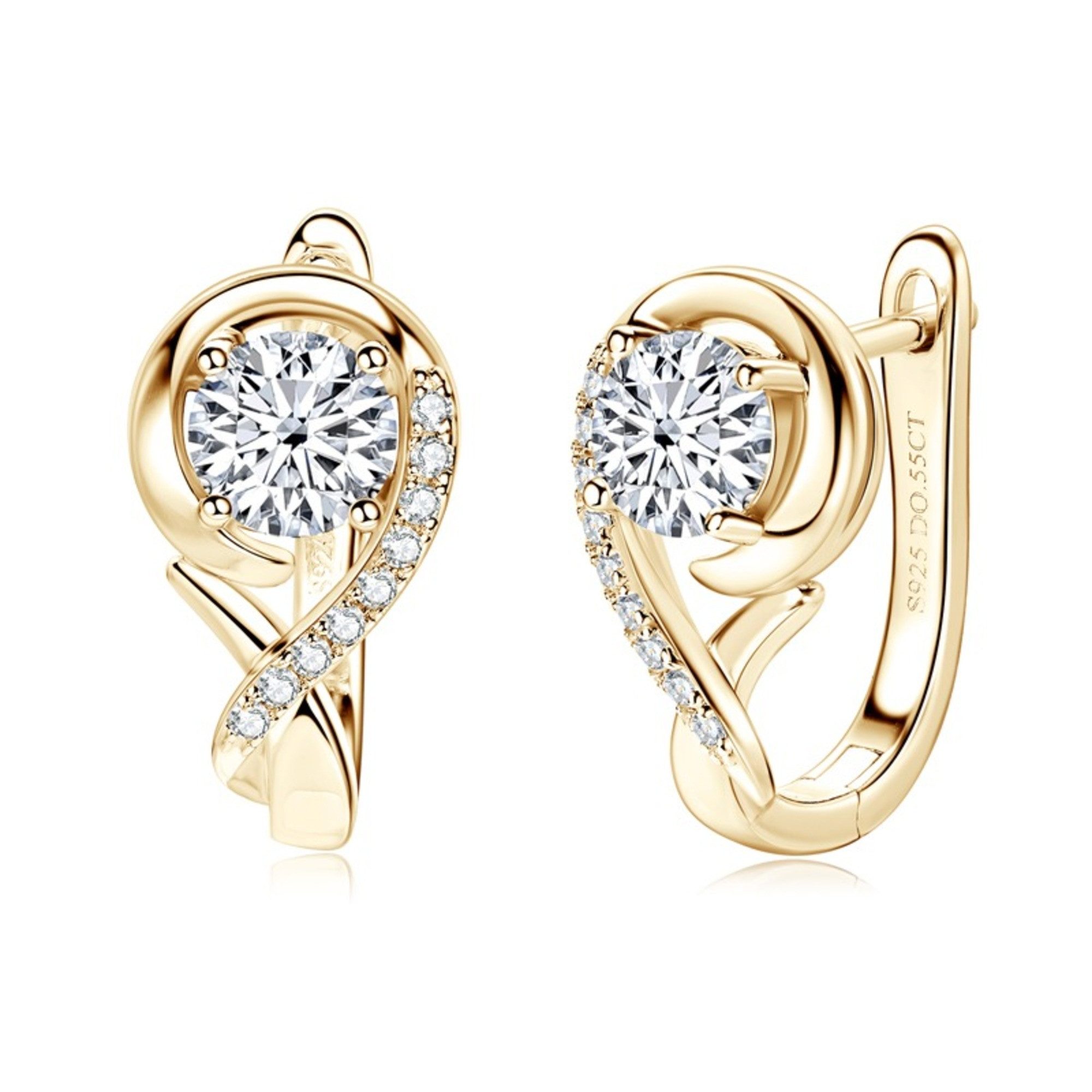 ROUGEMONT Paar Creolen Moissanit Damen Creolen Ohrringe 925 Sterling Silber günstig online kaufen