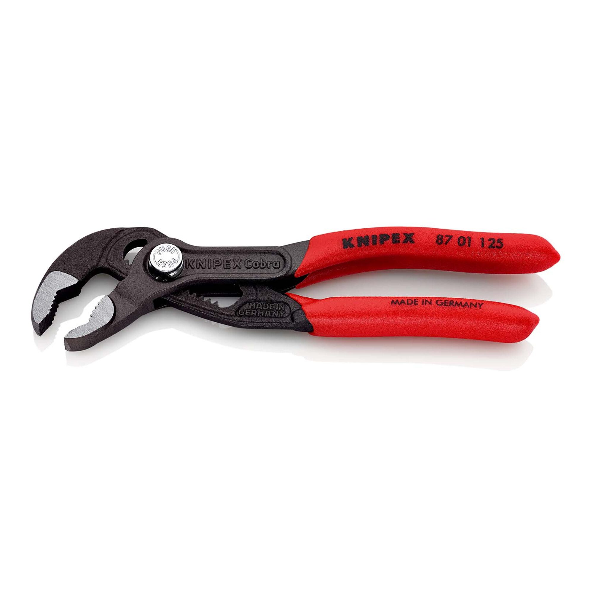 Knipex Wasserpumpenzange KNIPEX 87 01 125 Cobra® Hightech-Wasserpumpenzange mit rutschhemmendem