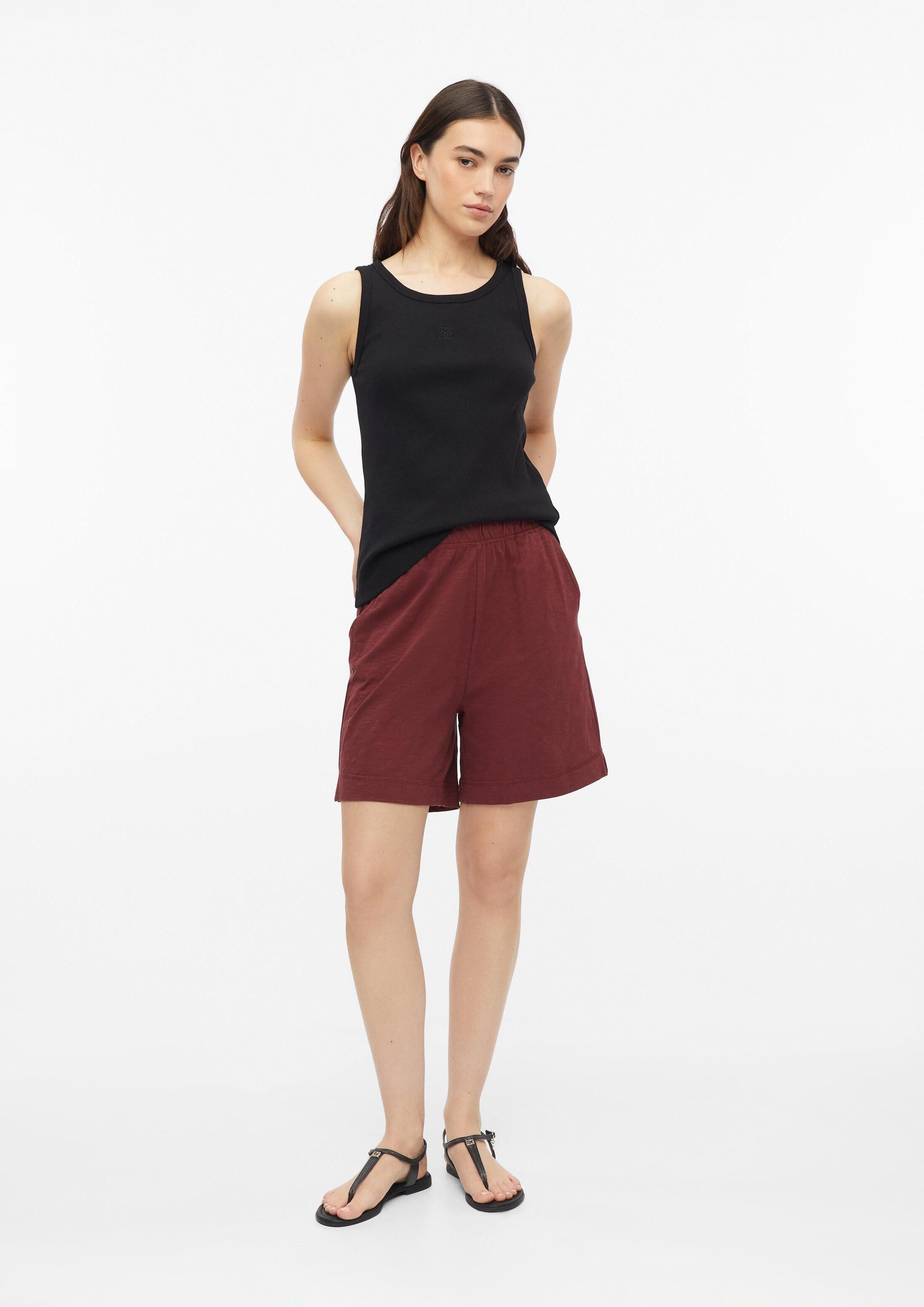 s.Oliver Shorts Hose Jerseyshorts in Flammgarnstruktur