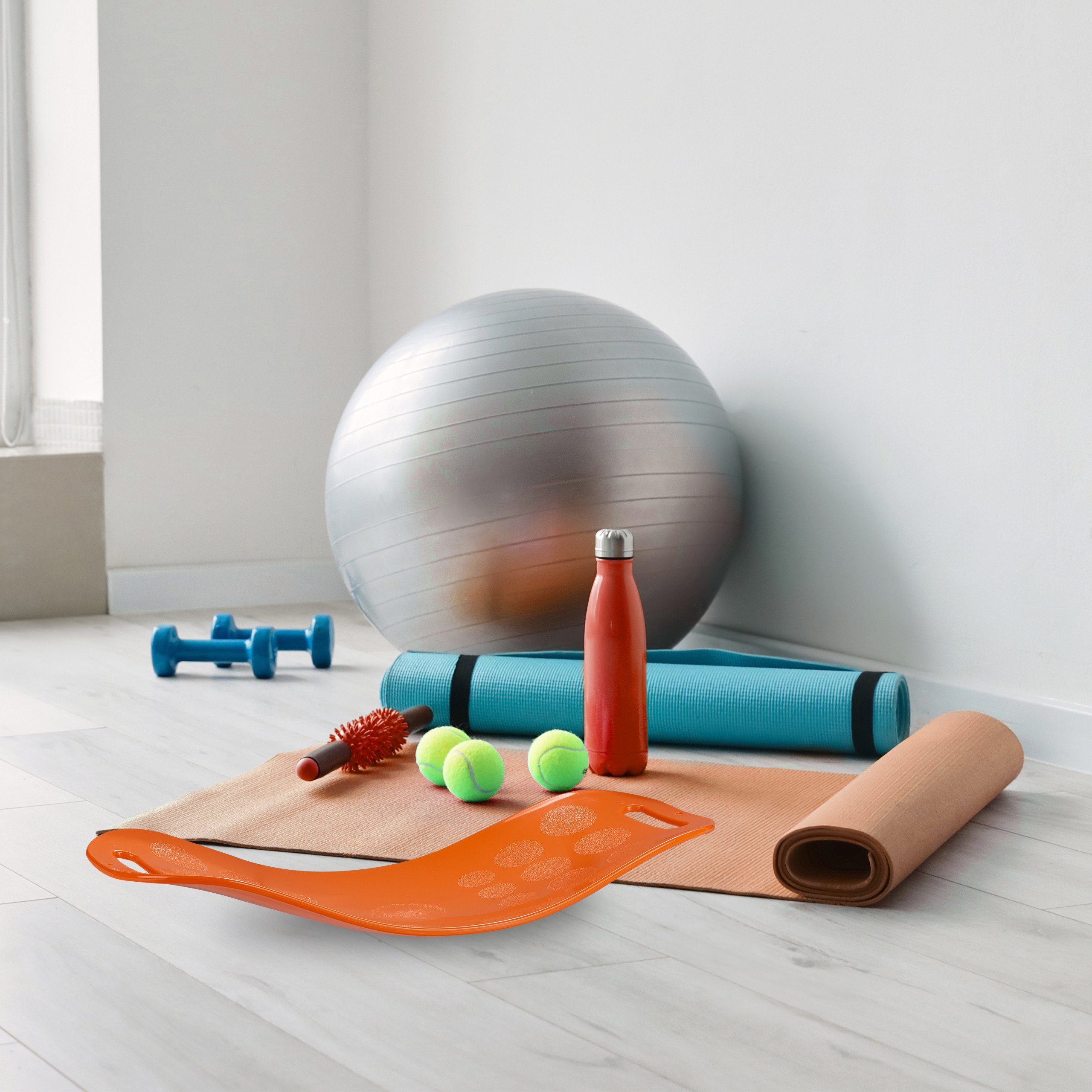 relaxdays Balanceboard Fitness Balance Orange Board