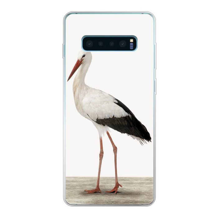MuchoWow Handyhülle Storch - Vogel - Tiere - Jungen - Kinder - Mädchen Phone Case Handyhülle Samsung Galaxy S10 Lite Silikon Schutzhülle