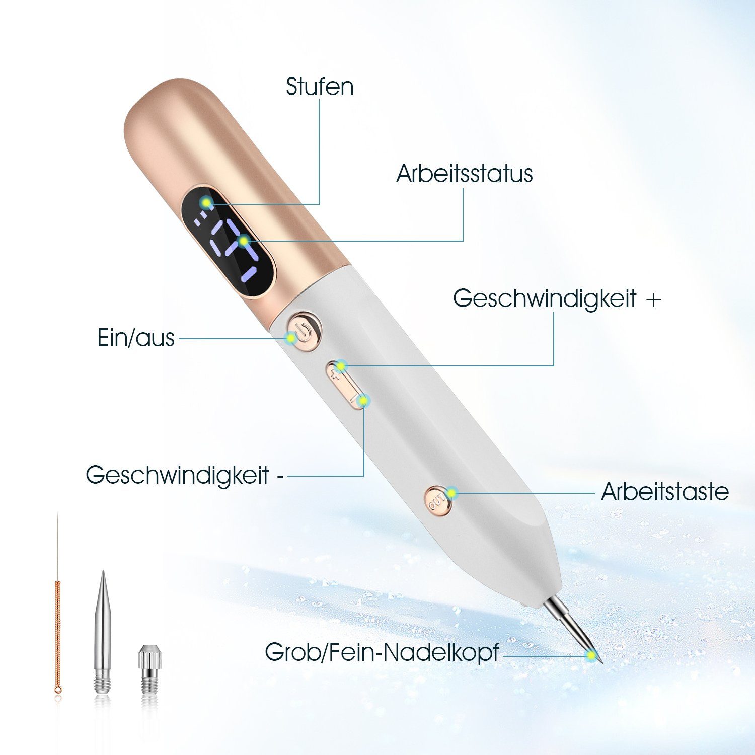 Warzen Mitesserentferner Sicher, und 9 (Nävus, Hand LCD-Bildschirm, Muttermal Plasma Stärke Entfernen, LOVONLIVE Entfernen, Pigmentflecken) Pen für Muttermale, Körper