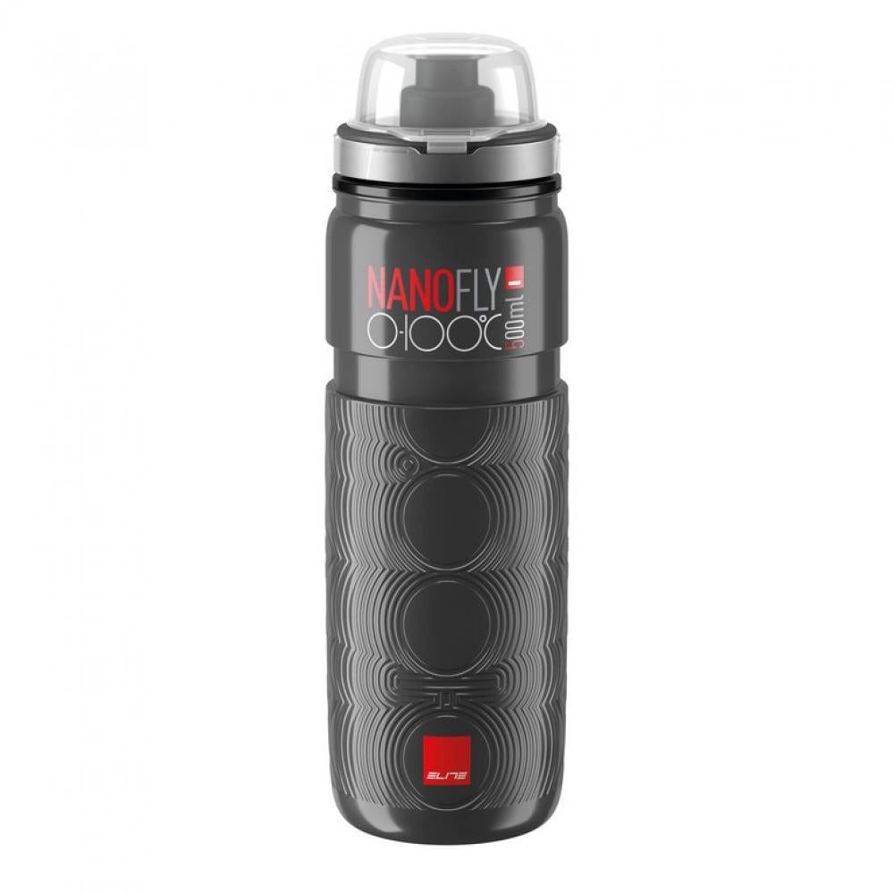 Elite Trinkflasche Elite Nano Fly dunkelgrau Trinkflasche grau/rot - ultraleichte, modern