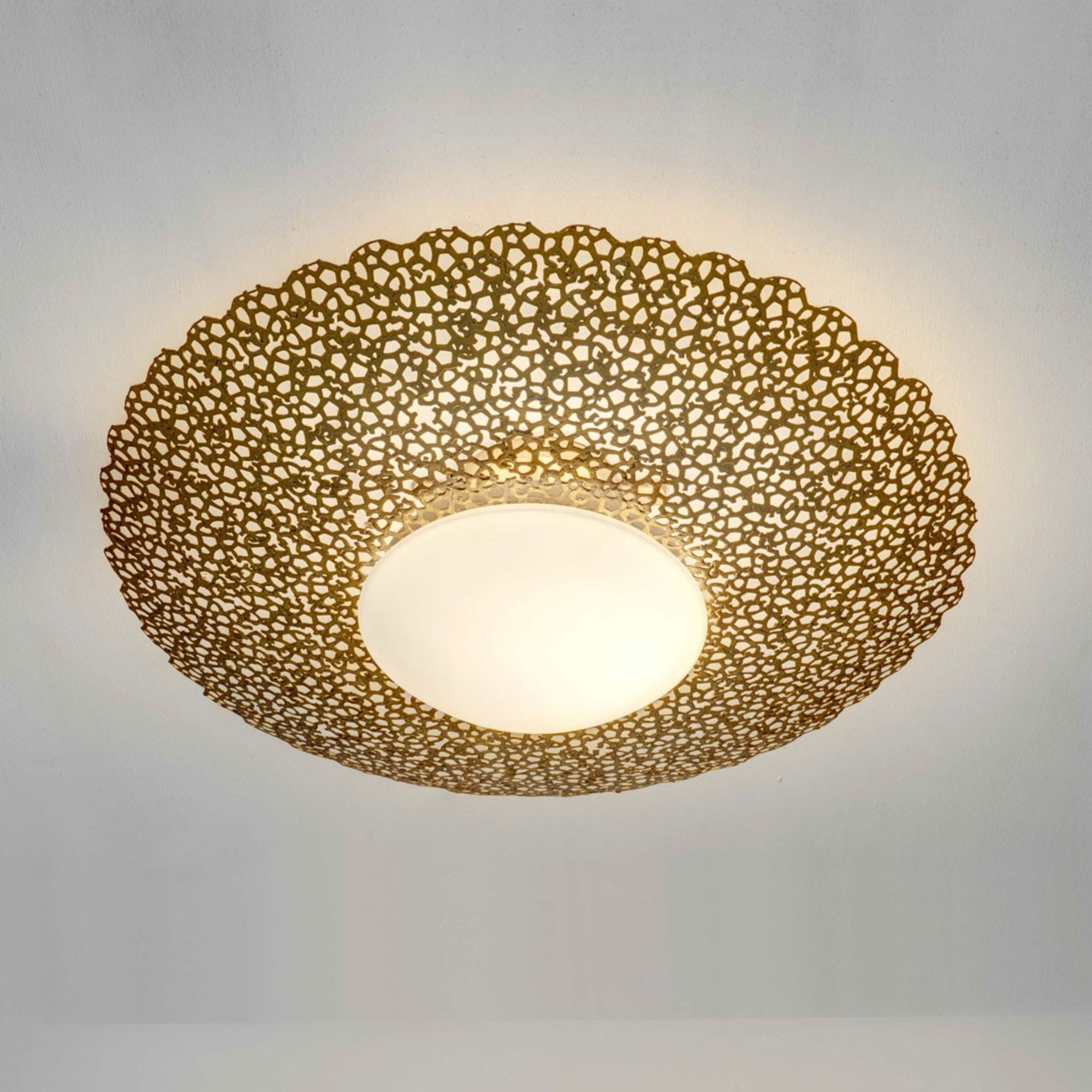 Holländer Wandleuchte 2-flammig Utopistico Piccola Eisen-Glas Gold