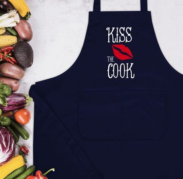 Shirtracer Kochschürze Kiss the cook, (1-tlg), Küchenschürze zum Kochen