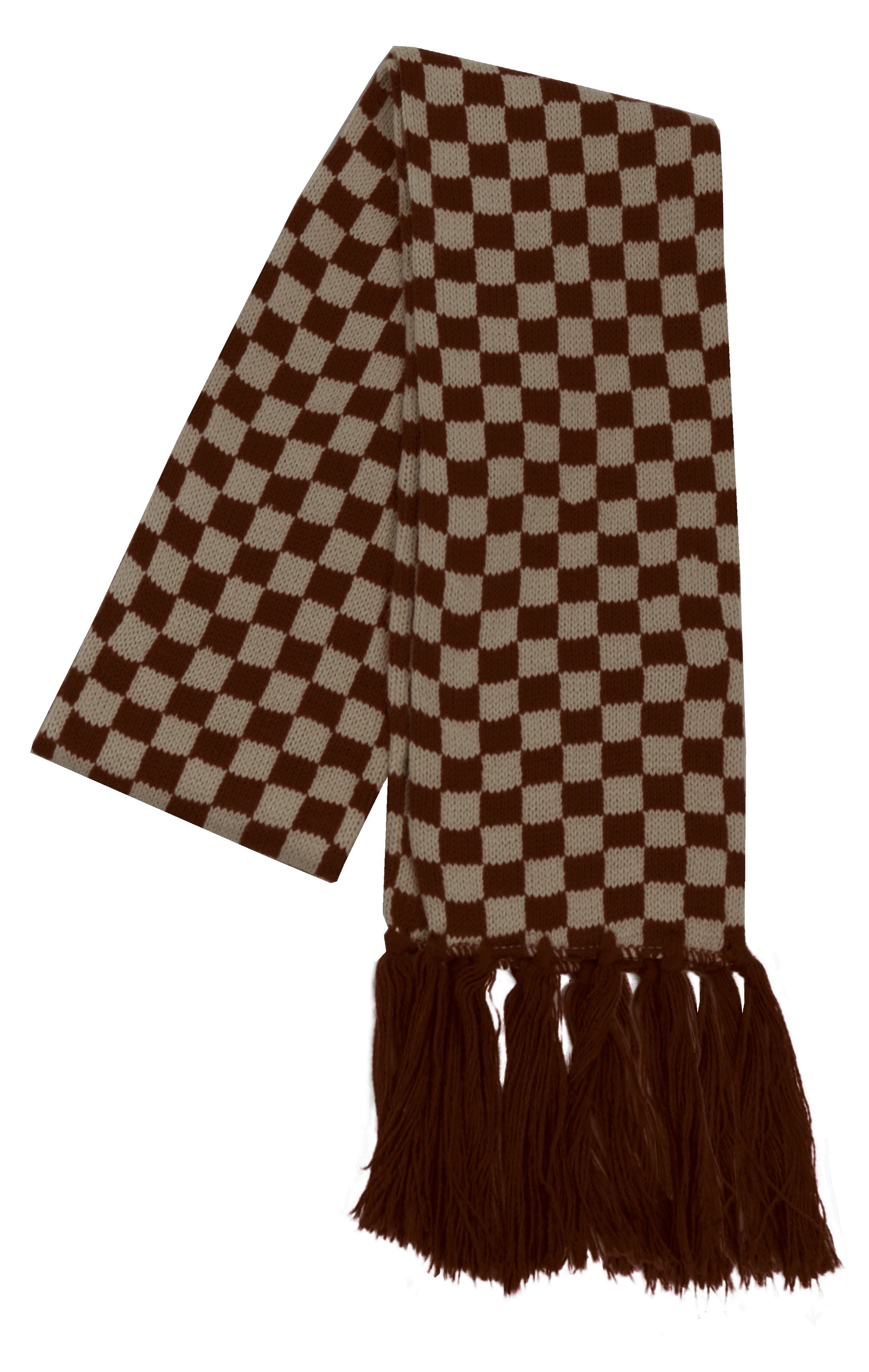 Jumex Strickschal Damen Winterschal Schal Fransen kariert Modeschal Strickschal