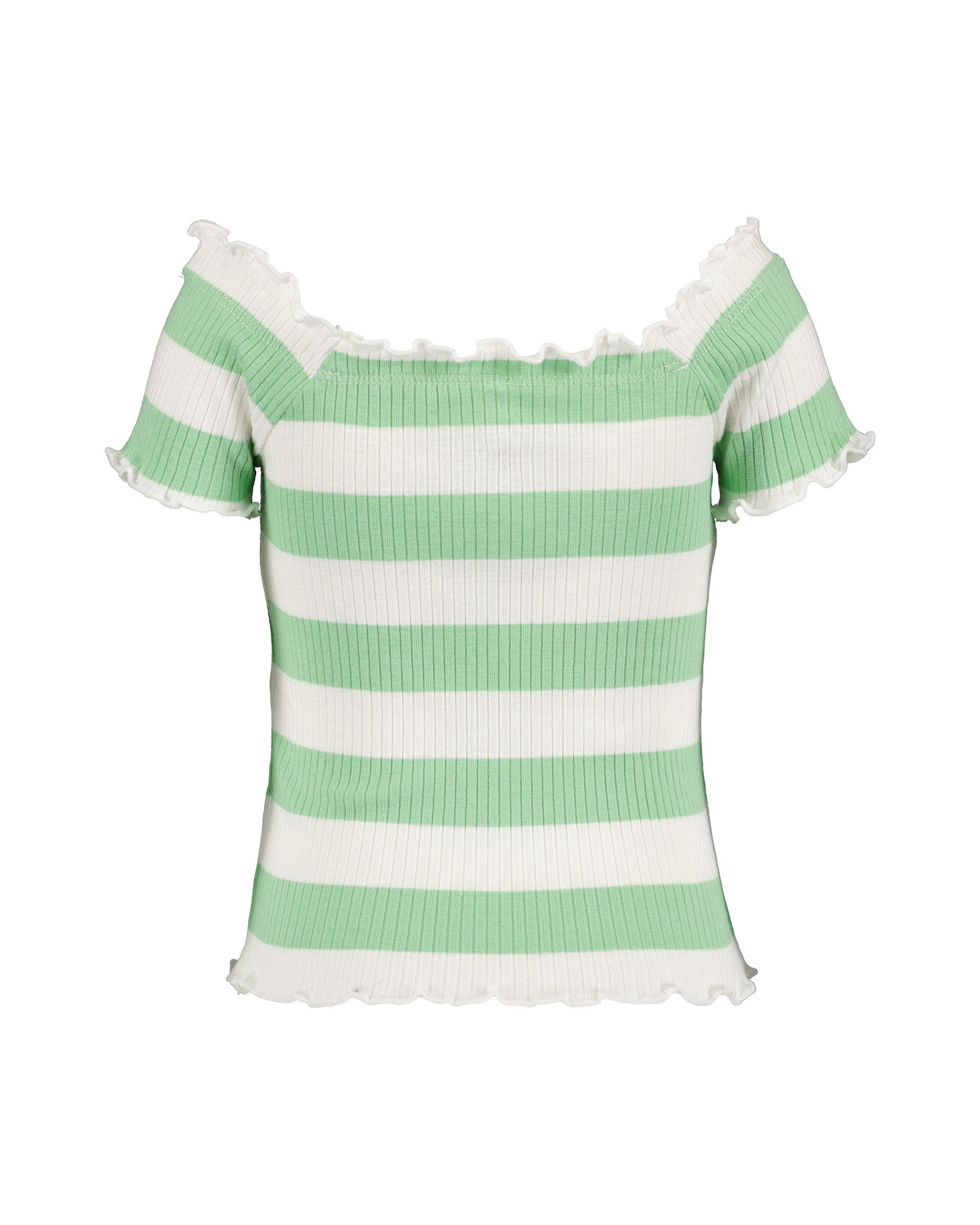 Blue Seven Carmenshirt (Packung, 2-tlg) mit gewellten Kanten und romantischem Carmen-Ausschnitt