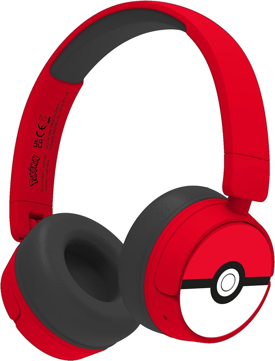 enthalten) Poké 3,5-mm-Audio-Sharing-Kabel Ball (Bluetooth, Kinder-Kopfhörer Rot Pokémon Lieferumfang kabellos, OTL Zusätzliches im Kinder-Kopfhörer,