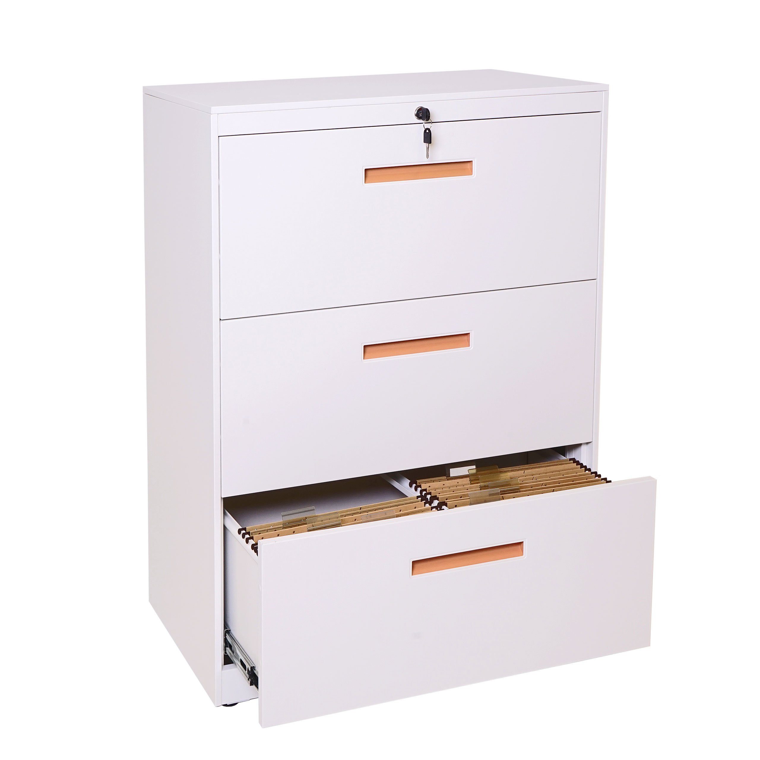 PROREGAL® Hängeregisterschrank Aktenschrank Büroschrank A4 abschließbar, Größe, Farbe
