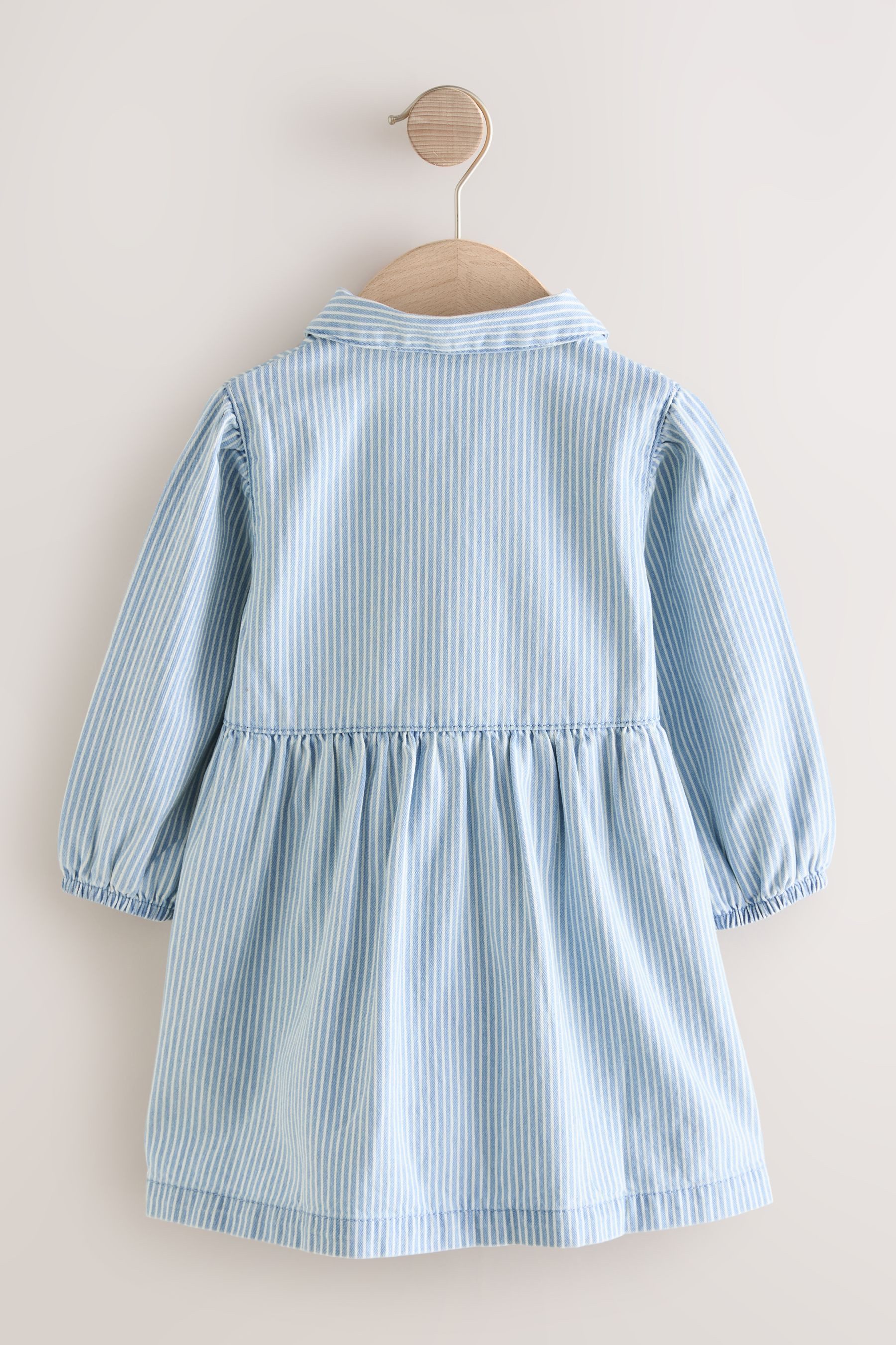 Next Hemdblusenkleid Langärmeliges Baumwollkleid (1-tlg)