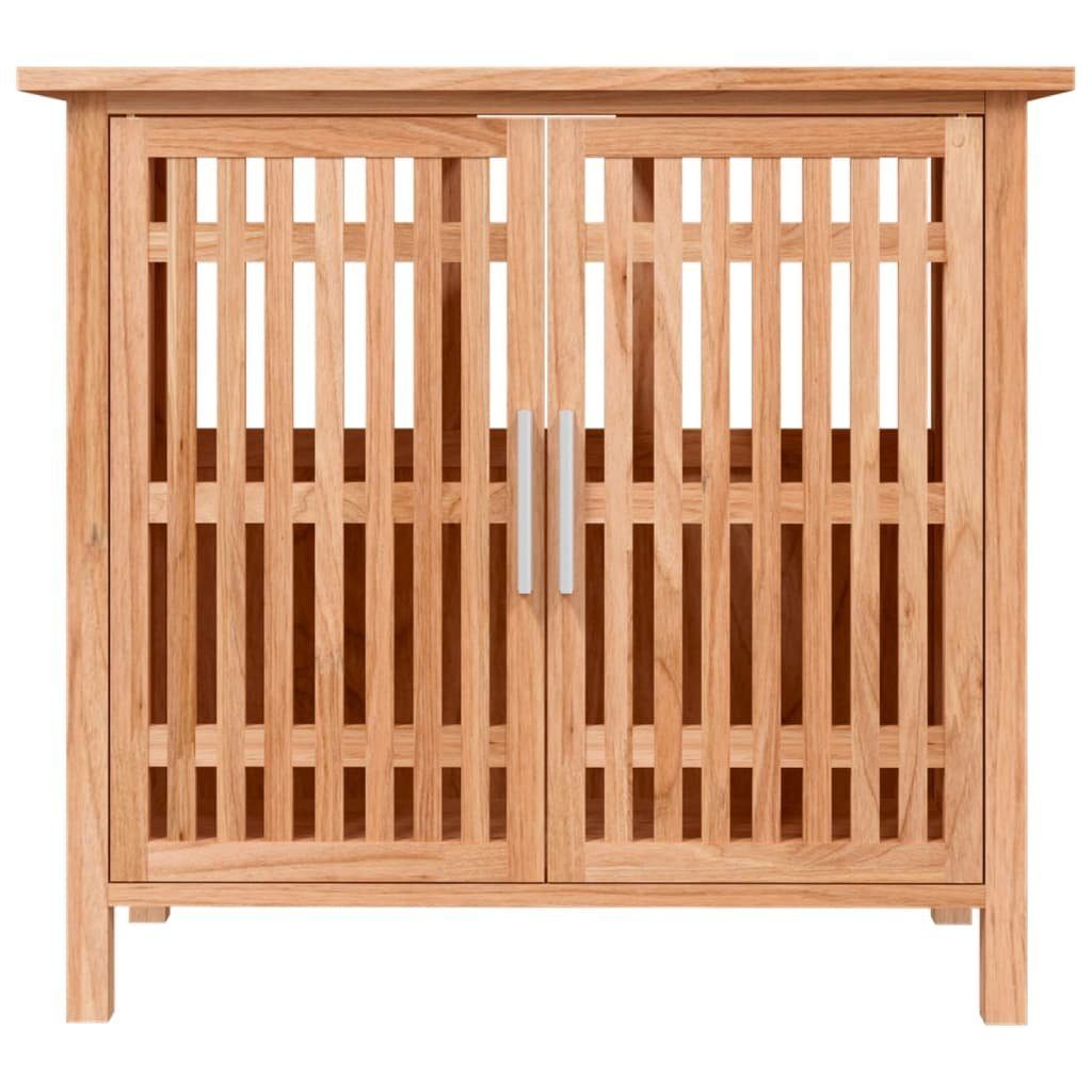 vidaXL Waschbeckenunterschrank Waschbeckenunterschrank 66x29x61,5 cm Massivholz Nussbaum (1-St)