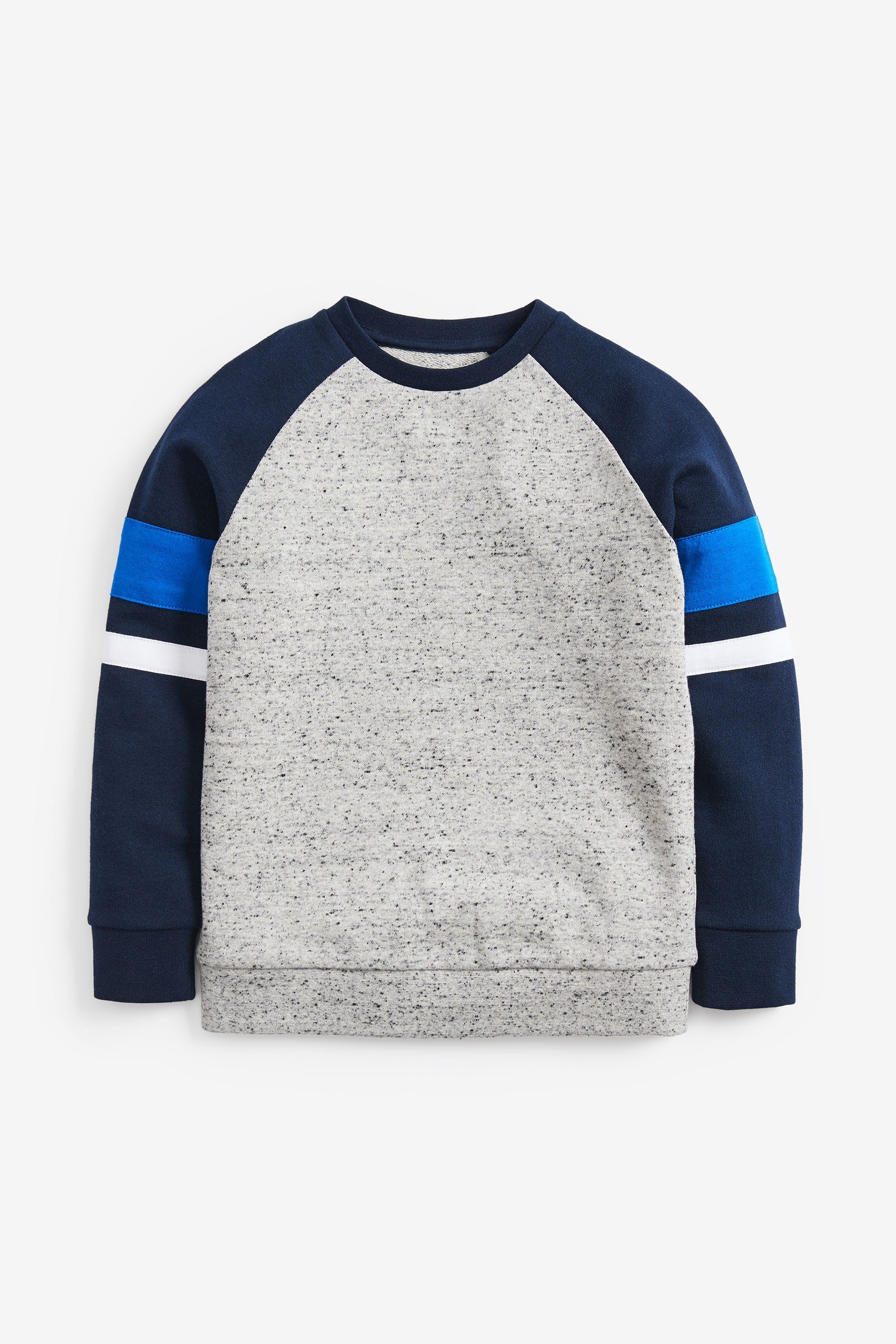 mit (1-tlg) Langarmshirt Sweatshirt Raglanärmeln Blue/Grey Next