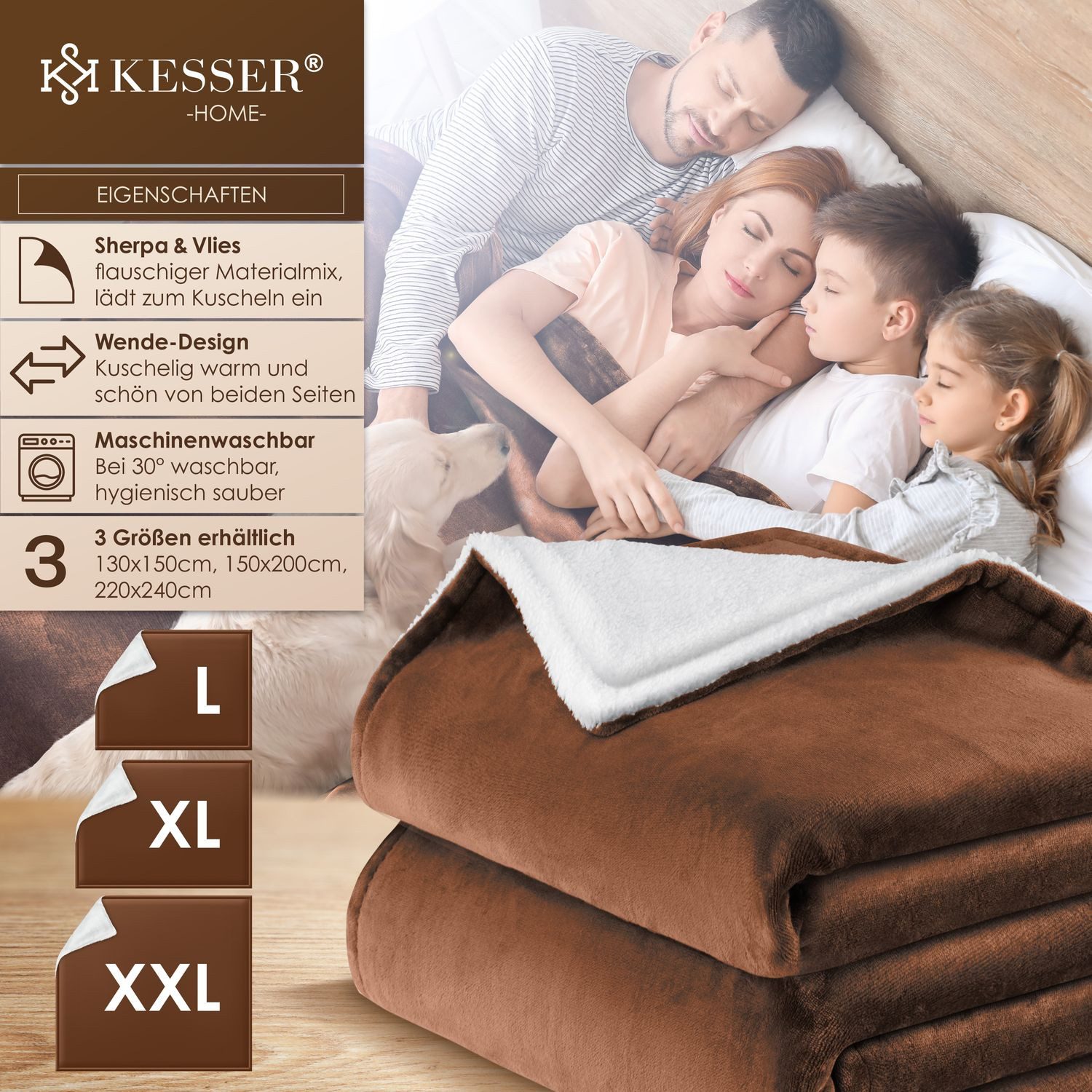 Wohndecke, KESSER, Kuscheldecke Flauschige Sherpa Extra günstig online kaufen