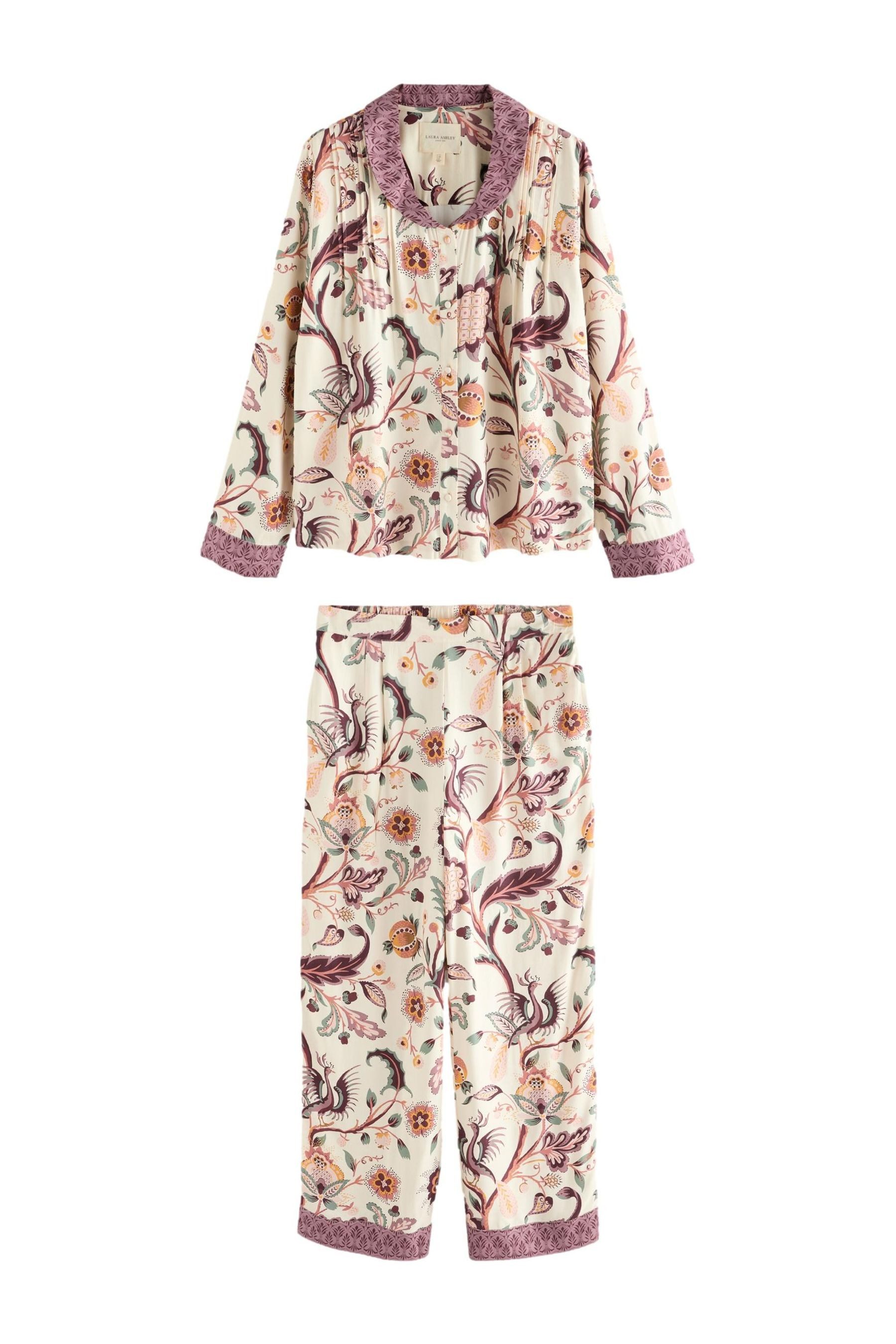 Pyjama Laura Ashley Claudina Schlafanzug mit Knöpfen