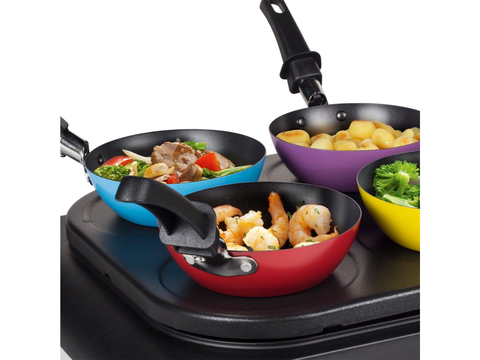 Tristar Tischgrill, 1000 W, elektrischer Asia Tisch Wok Set Creperie Crepesmaker Teppanyaki Platte