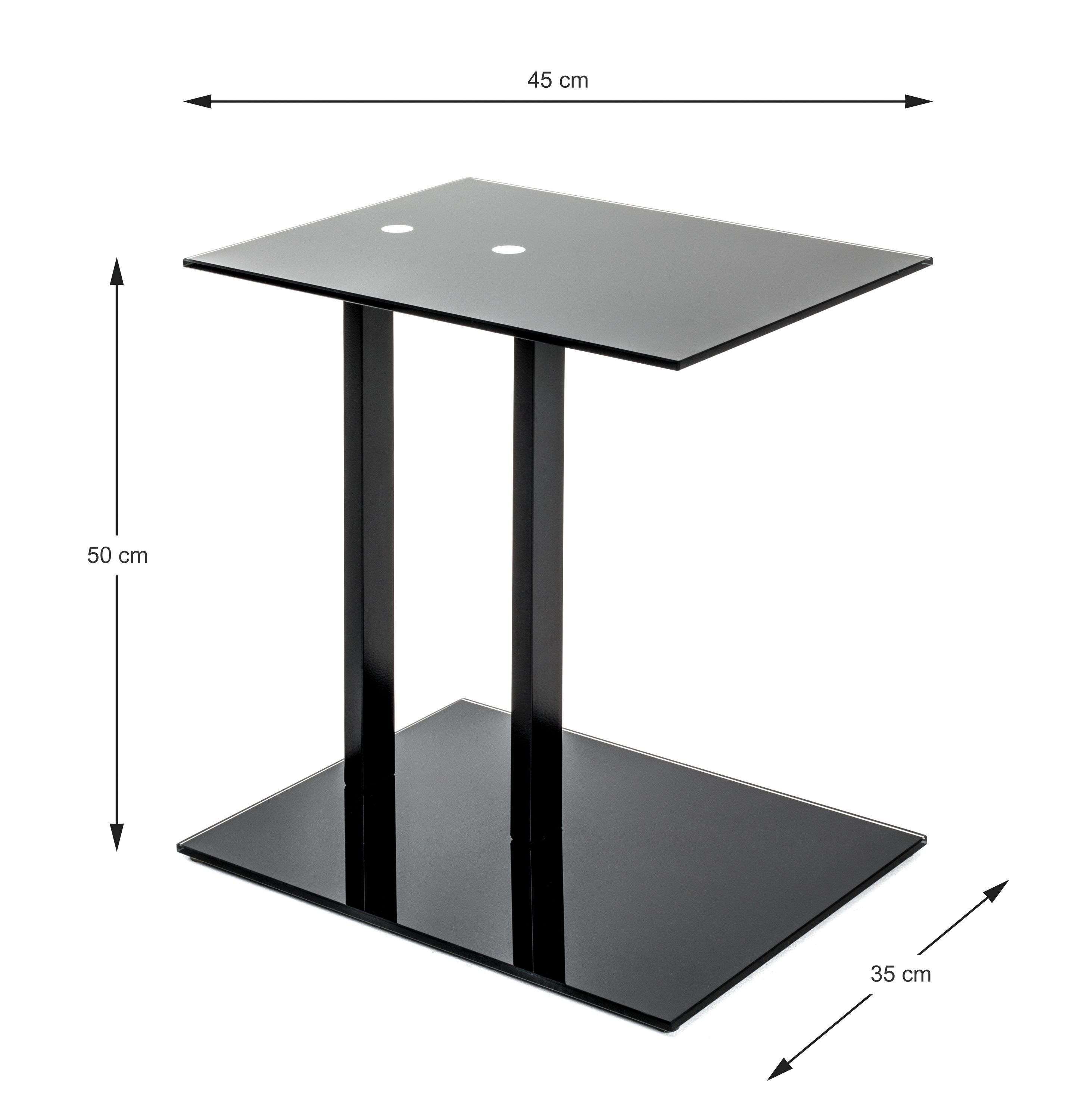 HAKU Beistelltisch Beistelltisch, HAKU schwarz Möbel 45x50x35 Beistelltisch cm) (BHT cm 45x50x35 BHT
