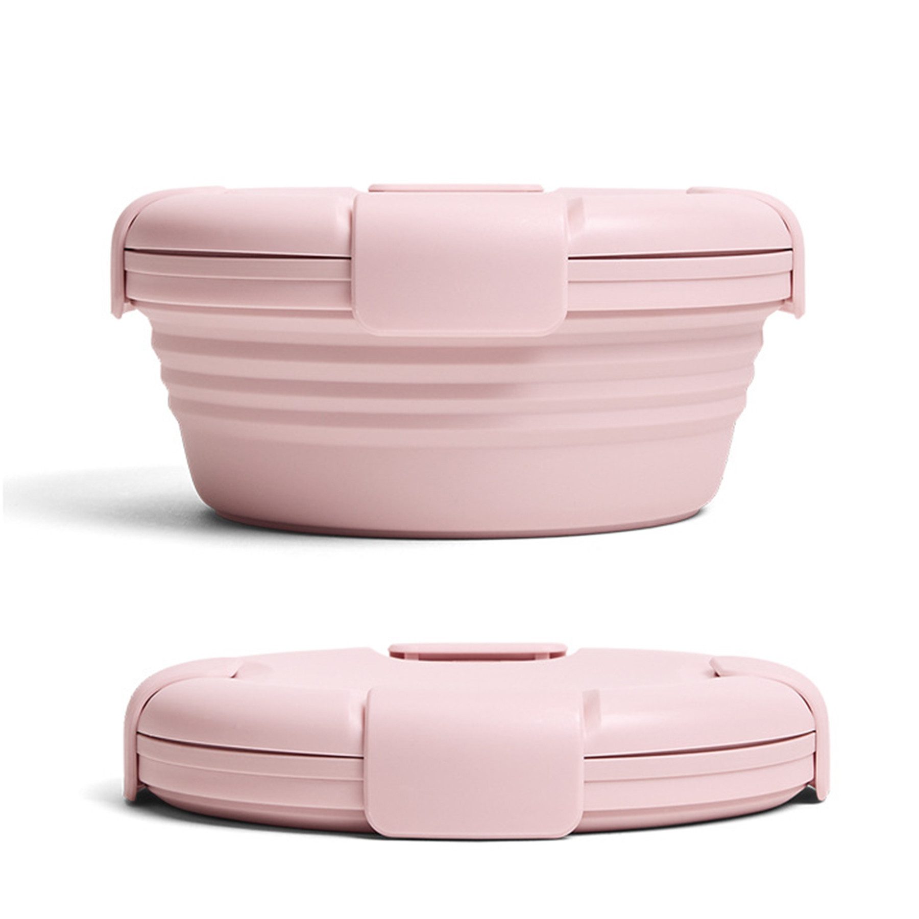 Keyura Lunchbox 1100 ml große faltbare Lunchschüssel, Silikon-Lebensmittelbehälter, (mit Deckel für Lebensmittelaufbewahrung, Meal Prep Boxn, für Lebensmittel, spülmaschinen, Lunch Bento Box), sicher in Mikrowelle und Gefrierschrank